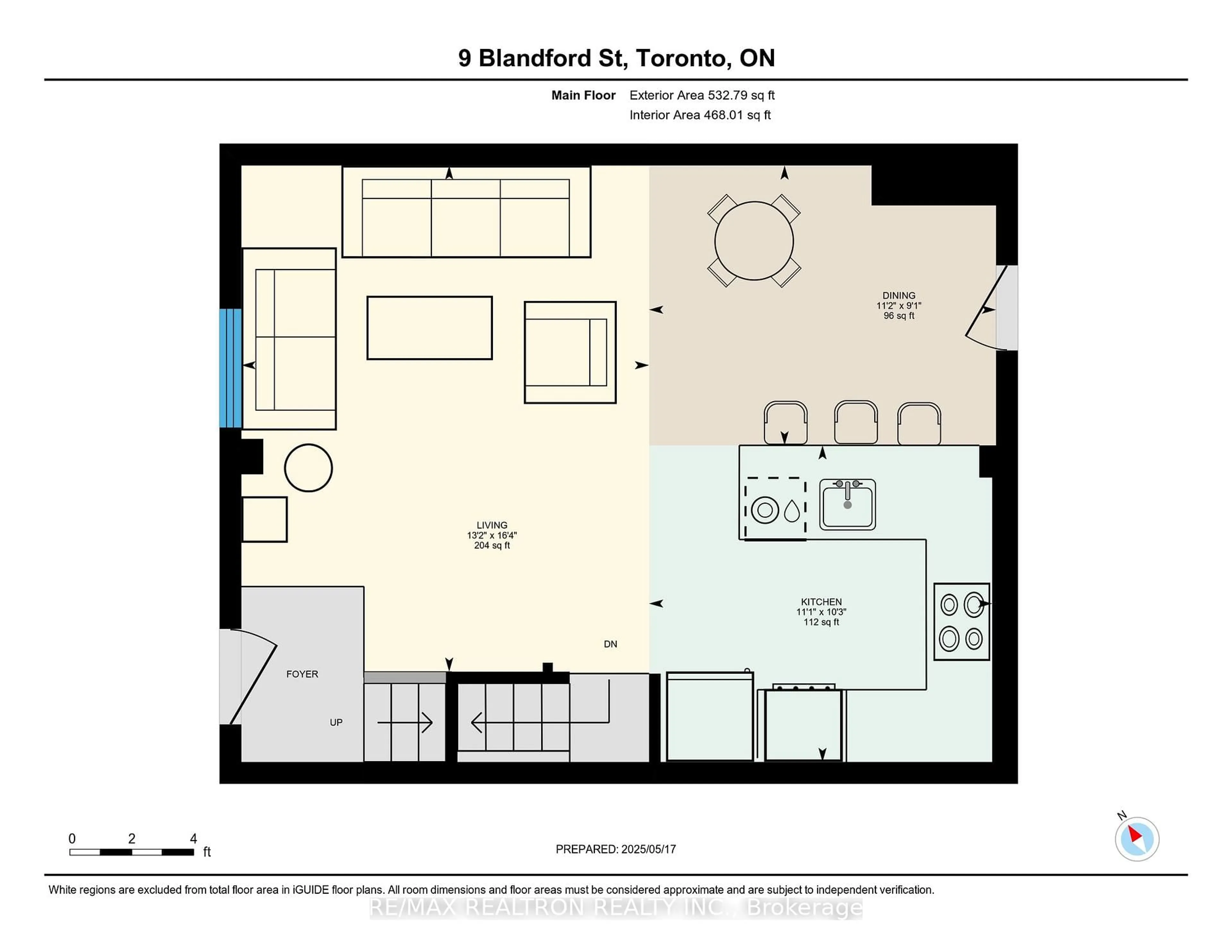 Floor plan for 9 Blandford St, Toronto Ontario M6E 3A6