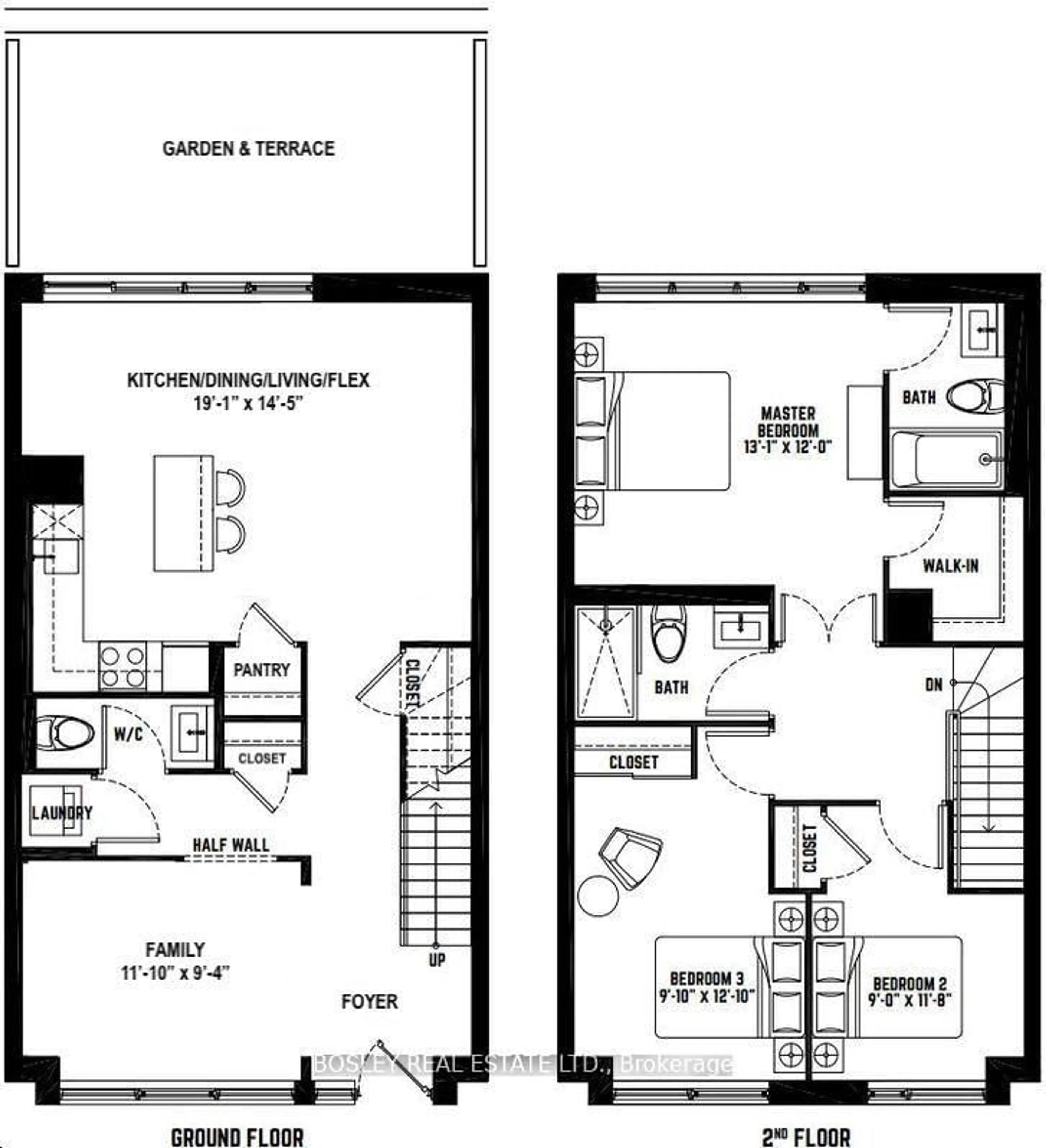 Floor plan for 120 Parliament St #TH04, Toronto Ontario M5A 2Y8