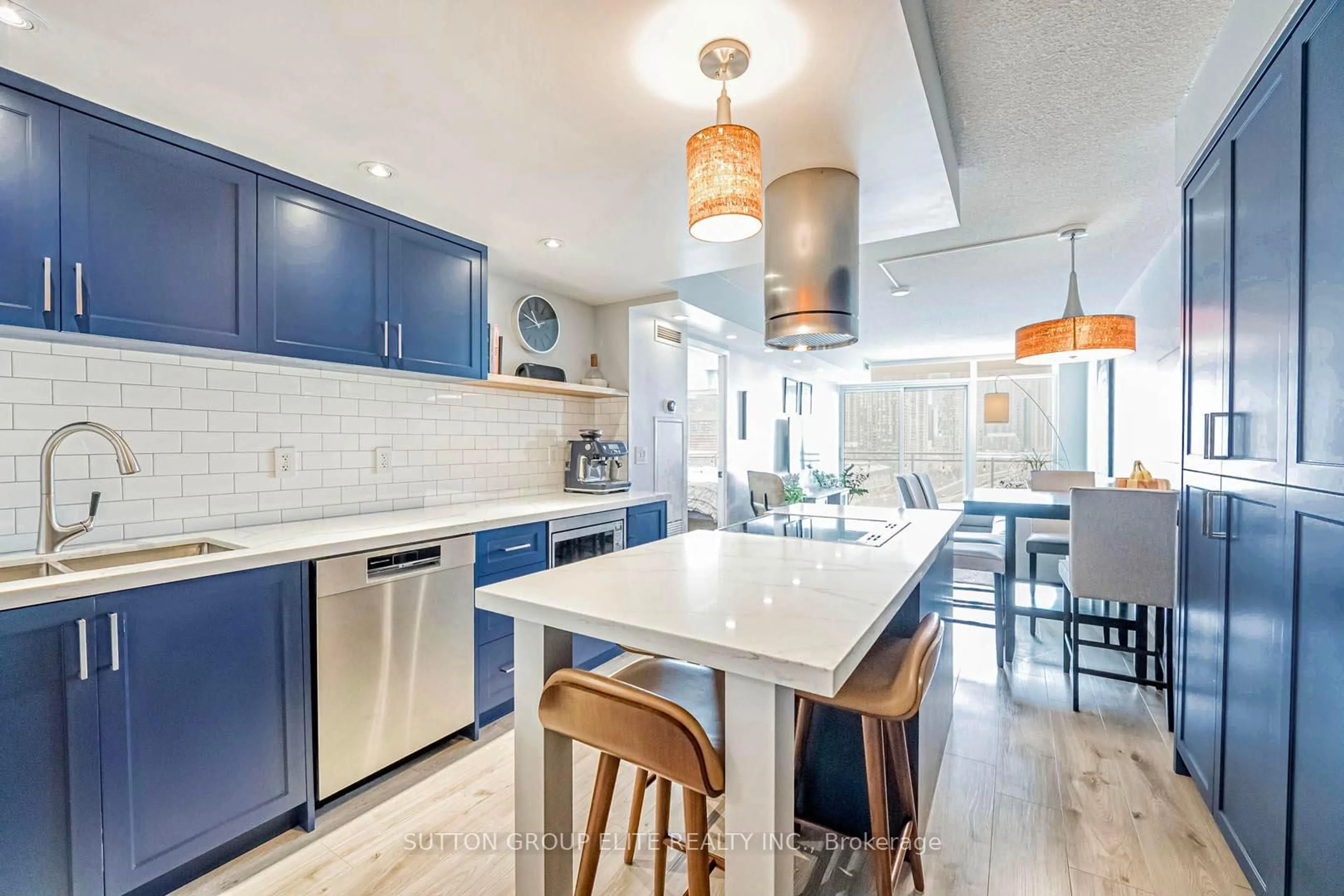 Contemporary kitchen, ceramic/tile floor for 38 Dan Leckie Way #1611, Toronto Ontario M5V 2V6
