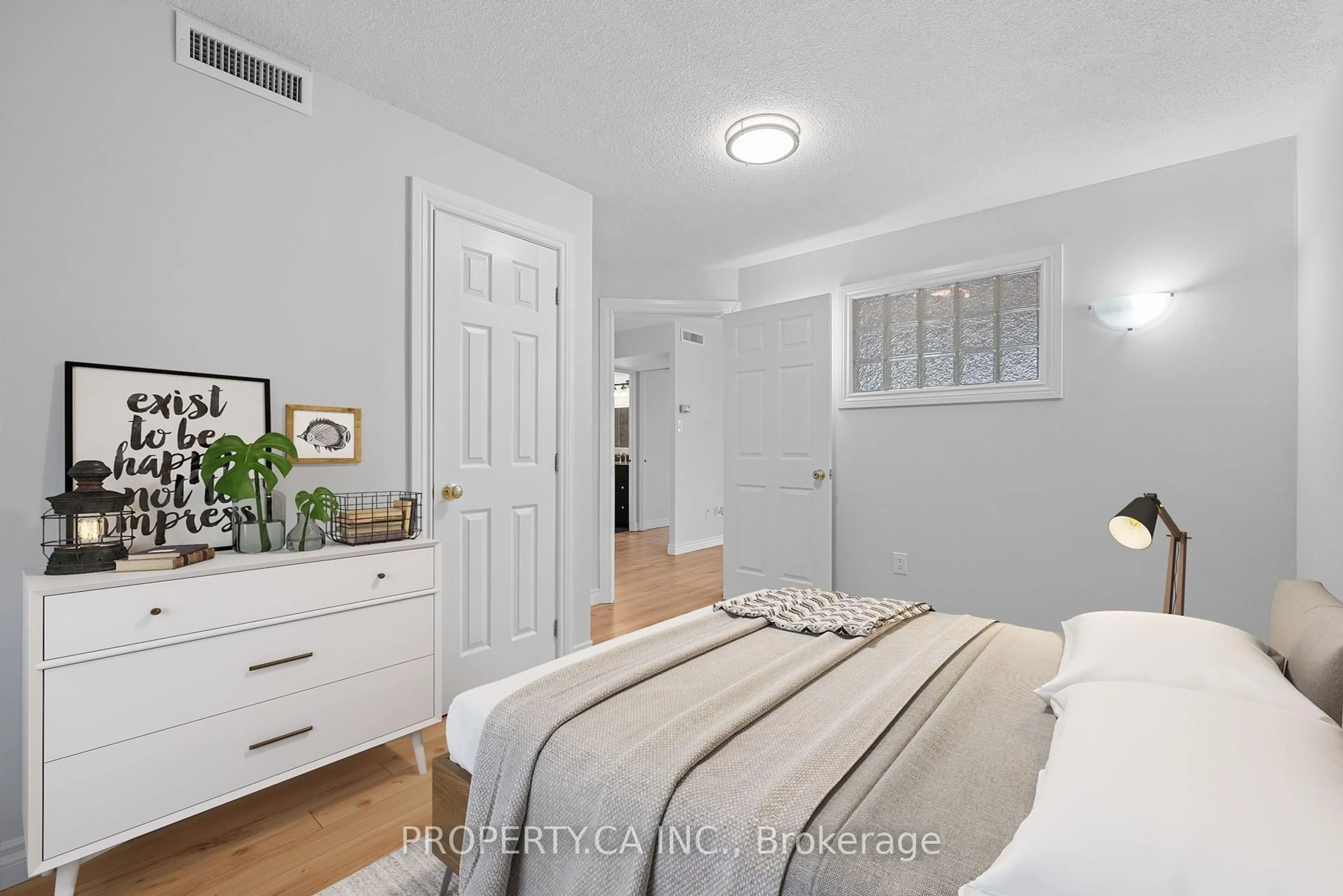 Bedroom with bed, unknown for 65 Scadding Ave #608, Toronto Ontario M5A 4L1