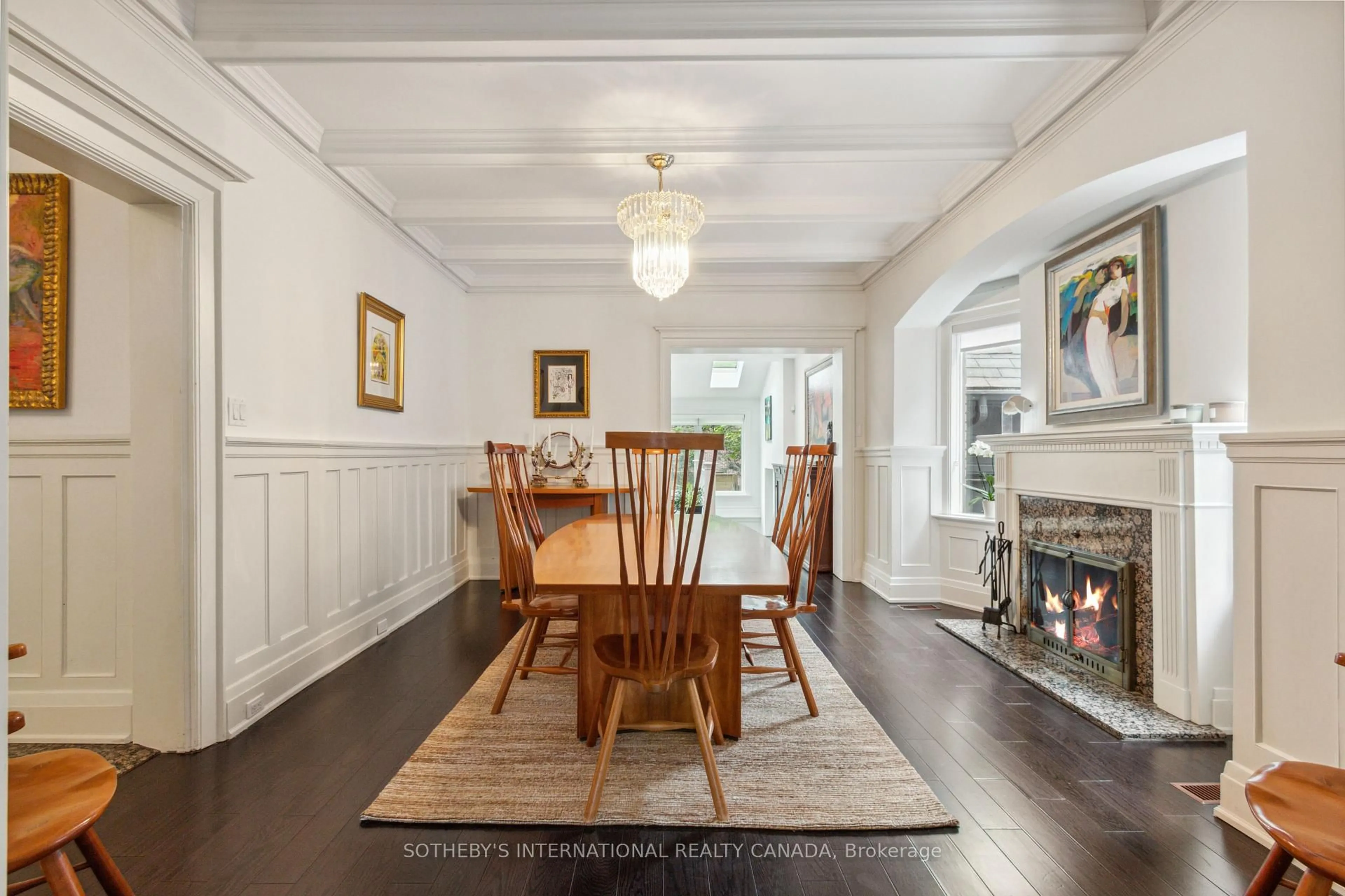 Dining room, wood/laminate floor for 109 Heath St, Toronto Ontario M4V 1T5
