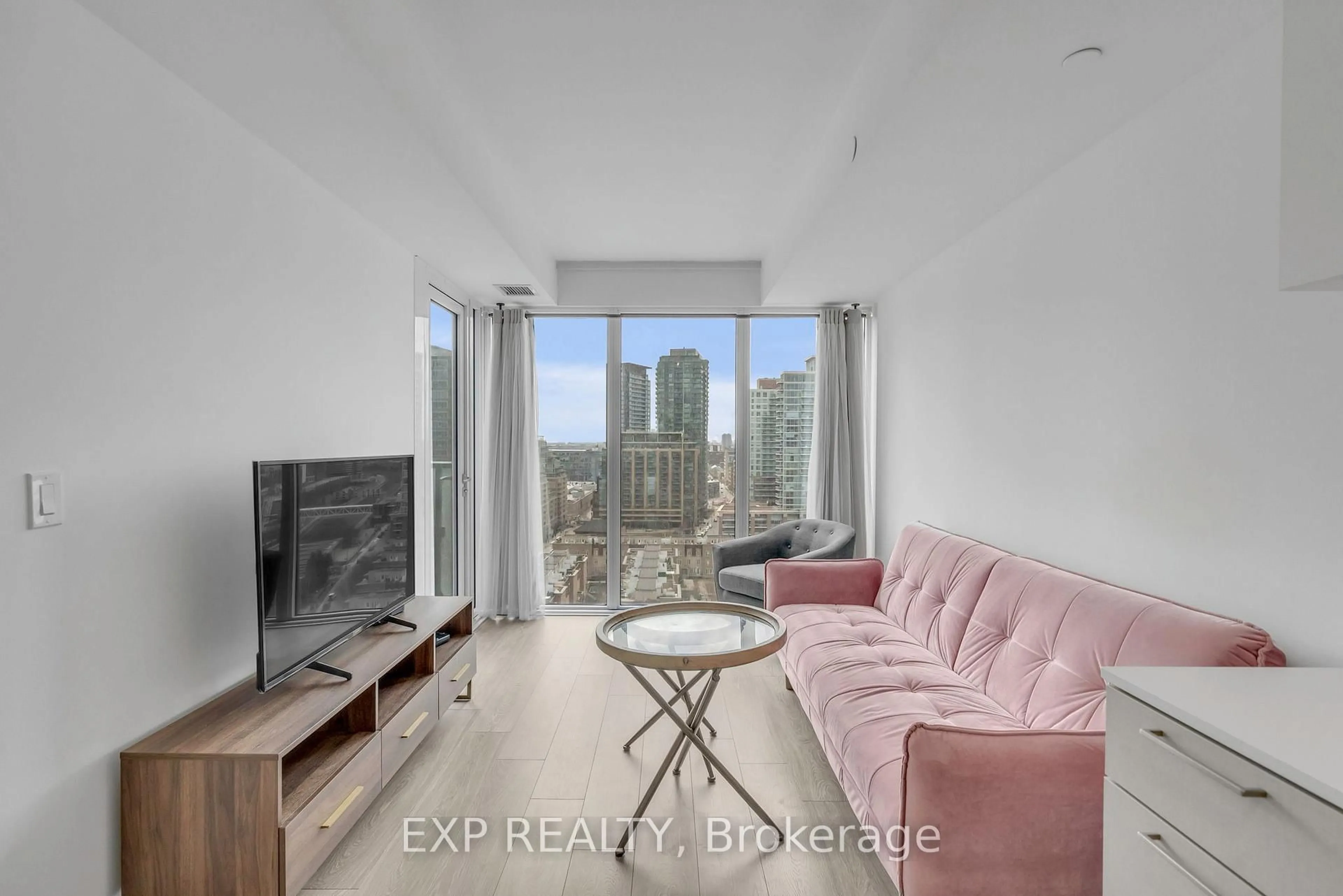 Living room with furniture, unknown for 19 Western Battery Rd #1712, Toronto Ontario M6K 0E3