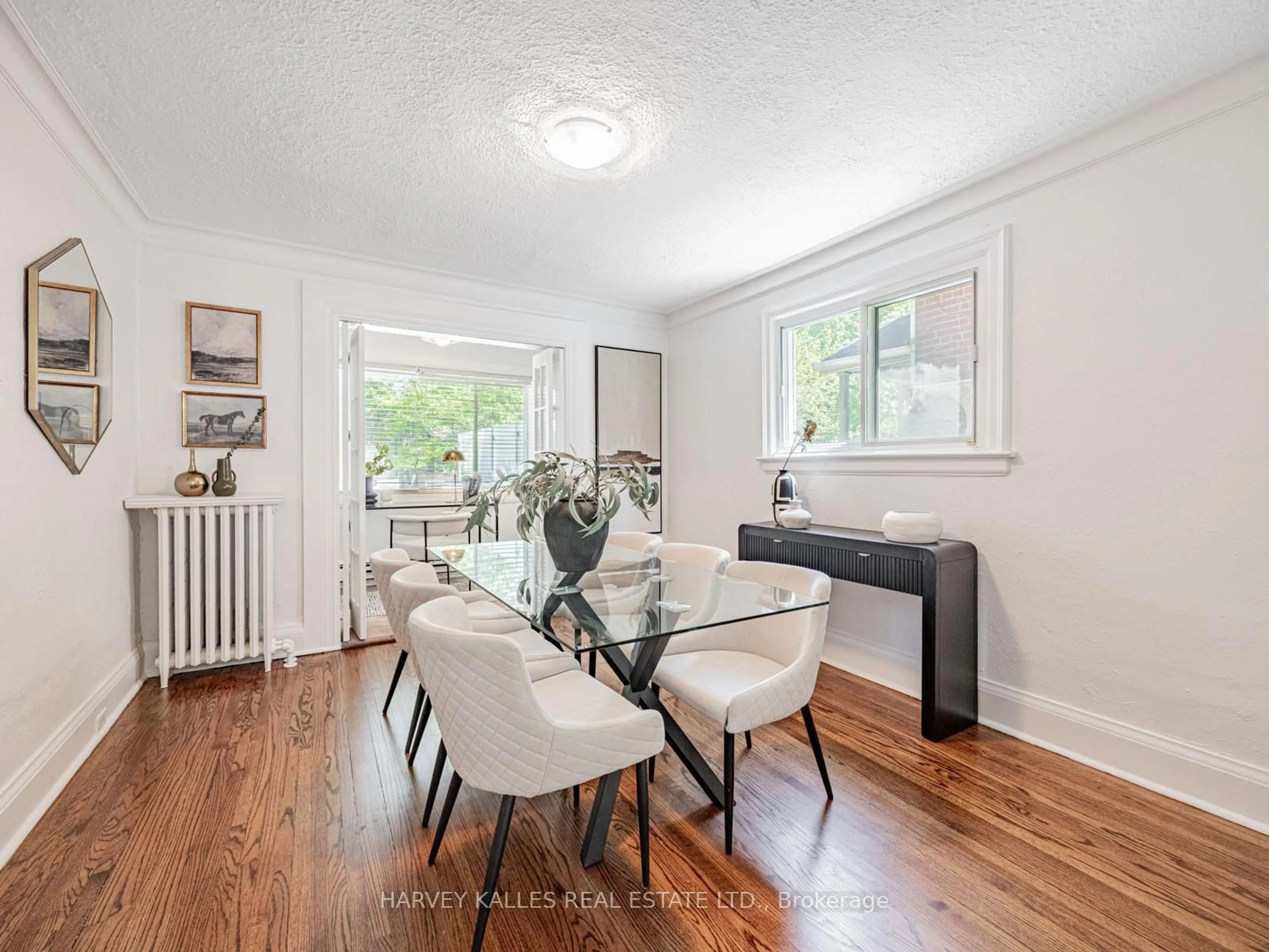 Dining room, wood/laminate floor for 191 Glen Cedar Rd, Toronto Ontario M6C 3G9
