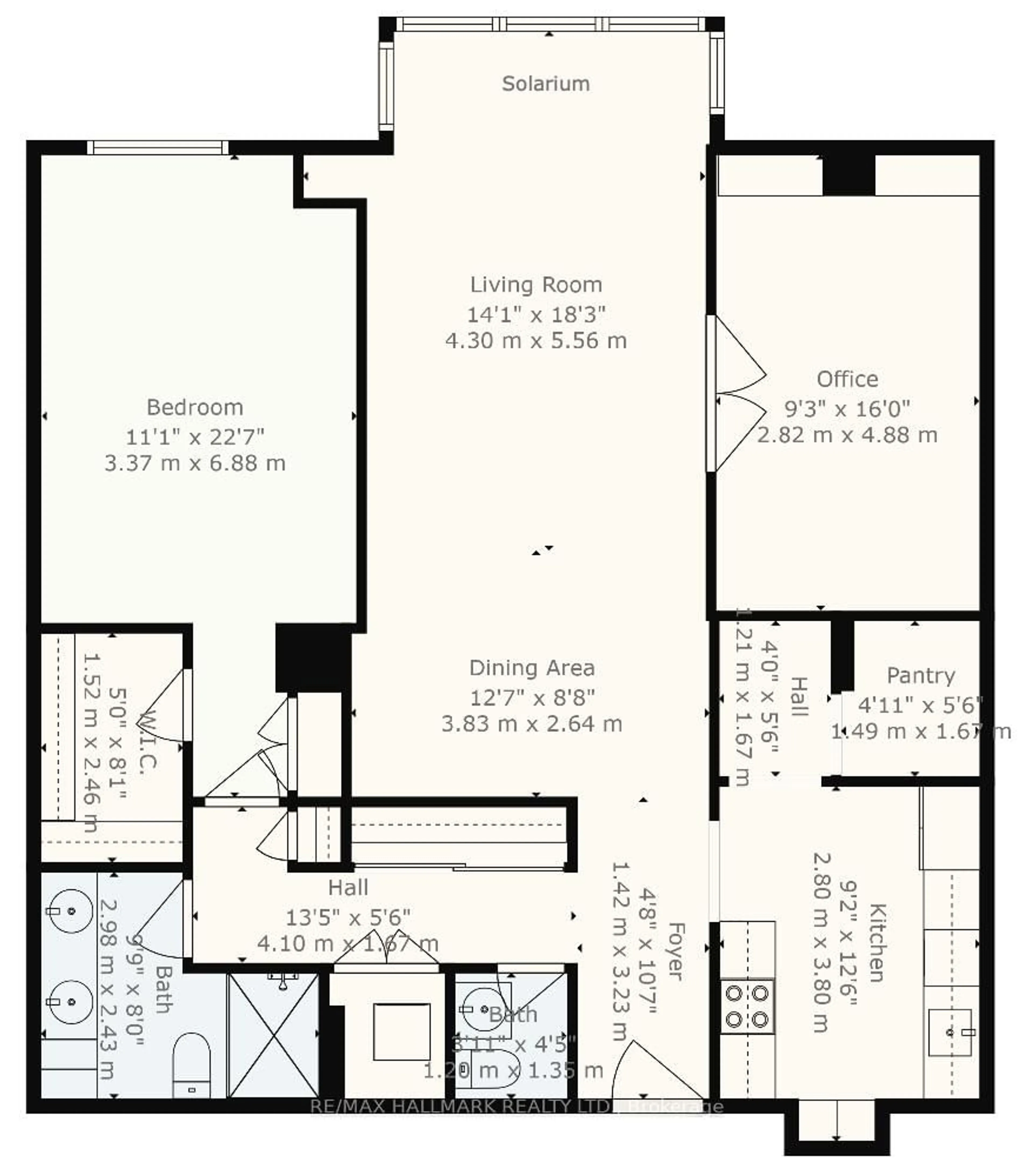 Floor plan for 35 Church St #304, Toronto Ontario M5E 1T3