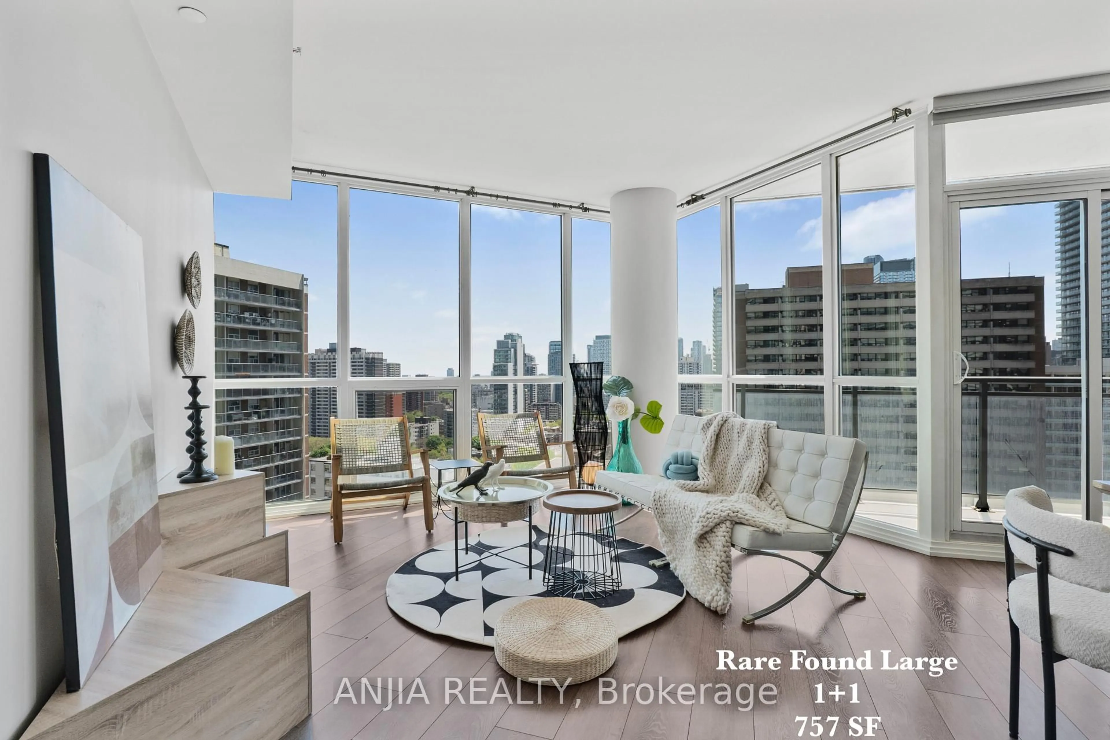Living room with furniture, floor is not visible for 45 CHARLES St #2215, Toronto Ontario M4Y 0B8