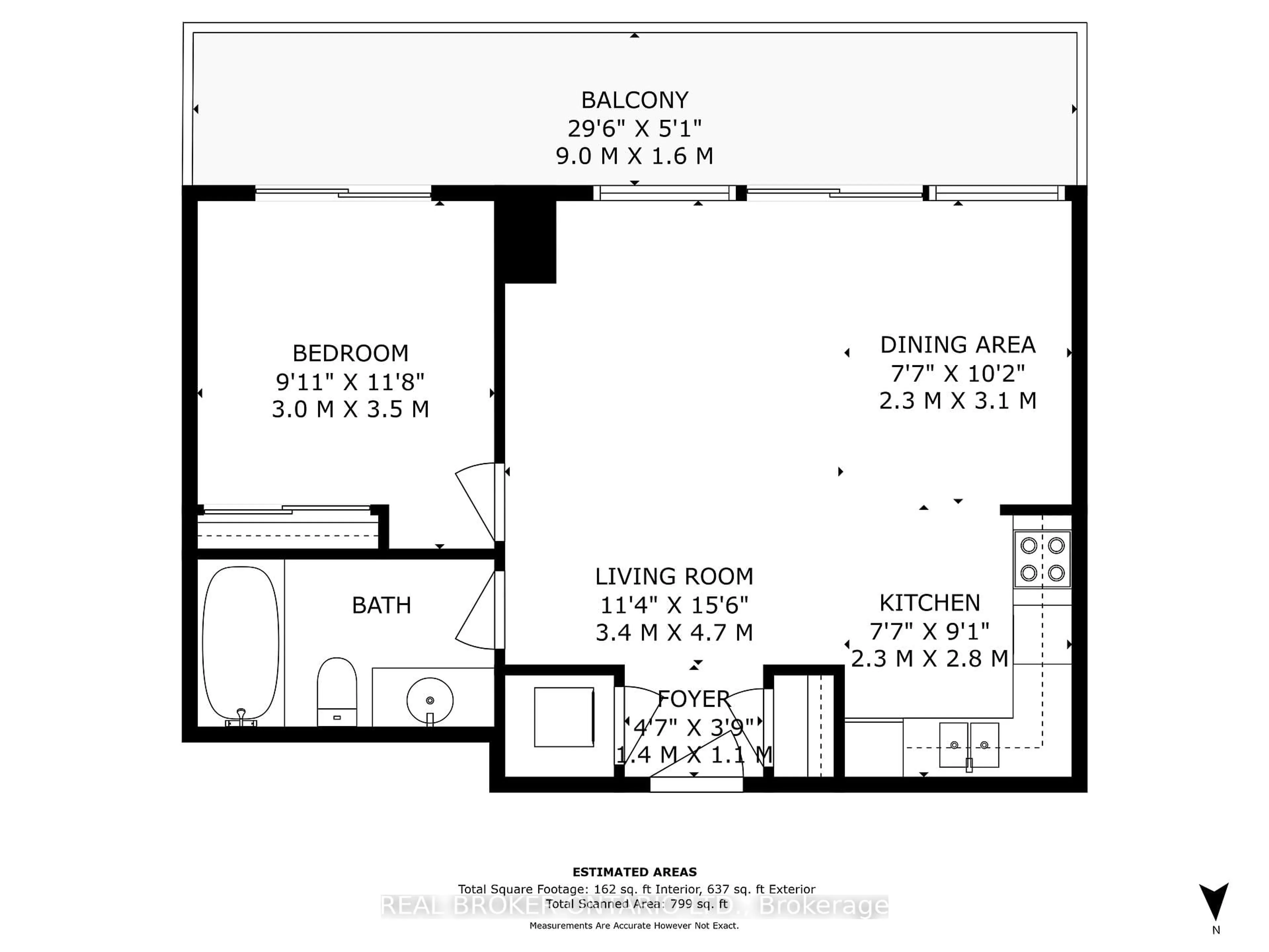 Floor plan for 2035 Sheppard Ave #216, Toronto Ontario M2J 0A8