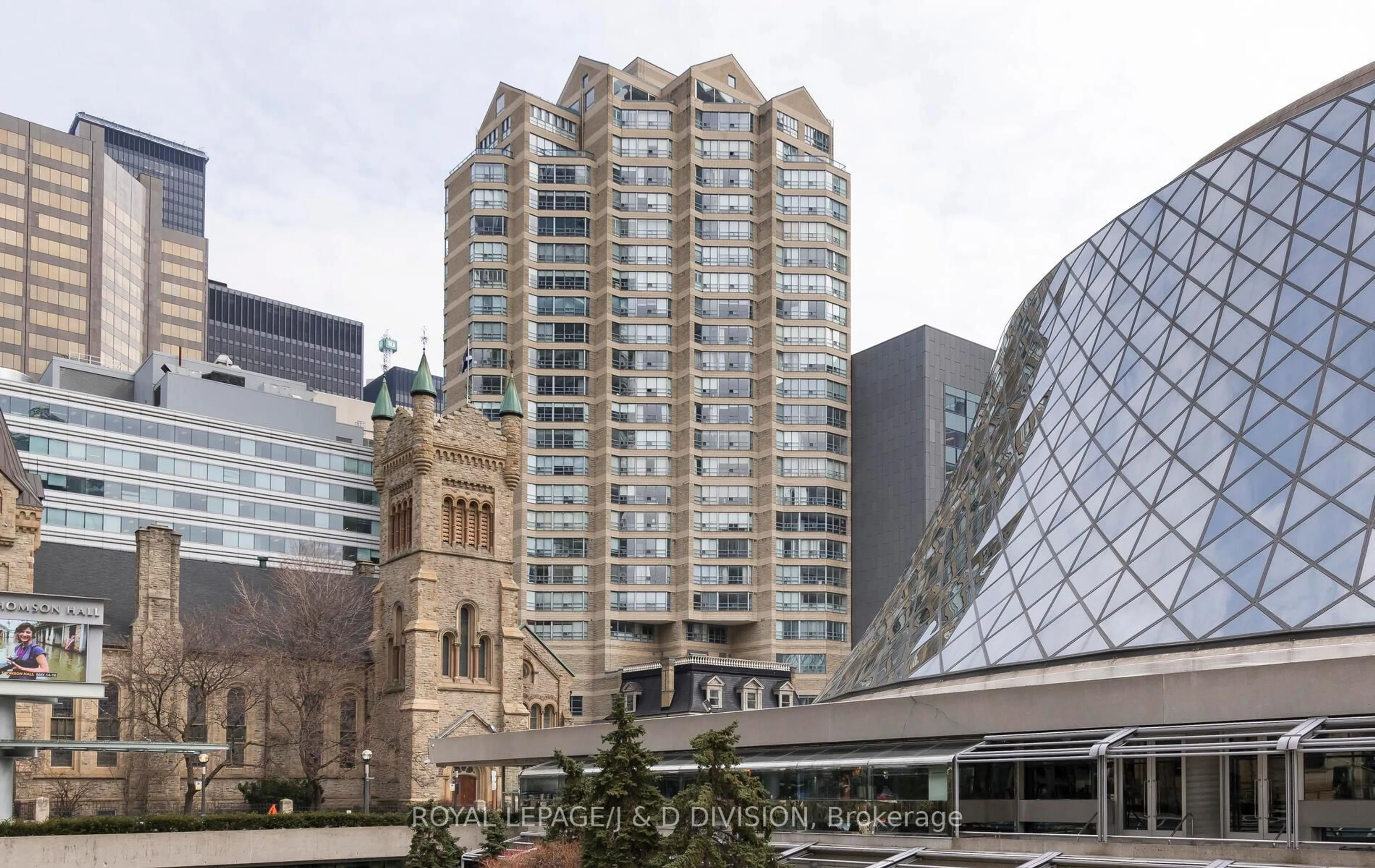 Patio, city buildings view from balcony for 71 Simcoe St #PH2601, Toronto Ontario M5J 2S9