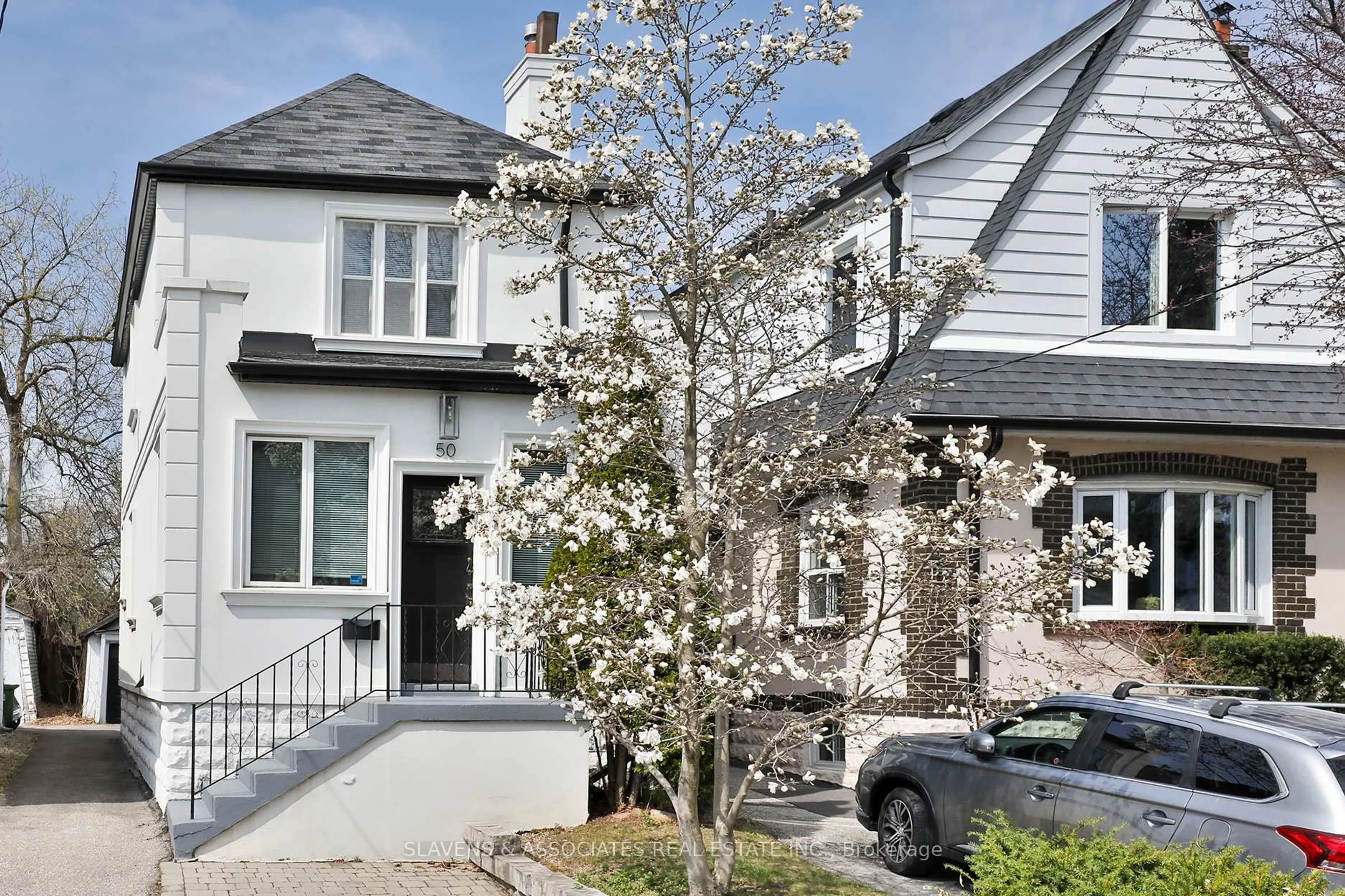 Home with brick exterior material, street for 50 Jedburgh Rd, Toronto Ontario M5M 3J7