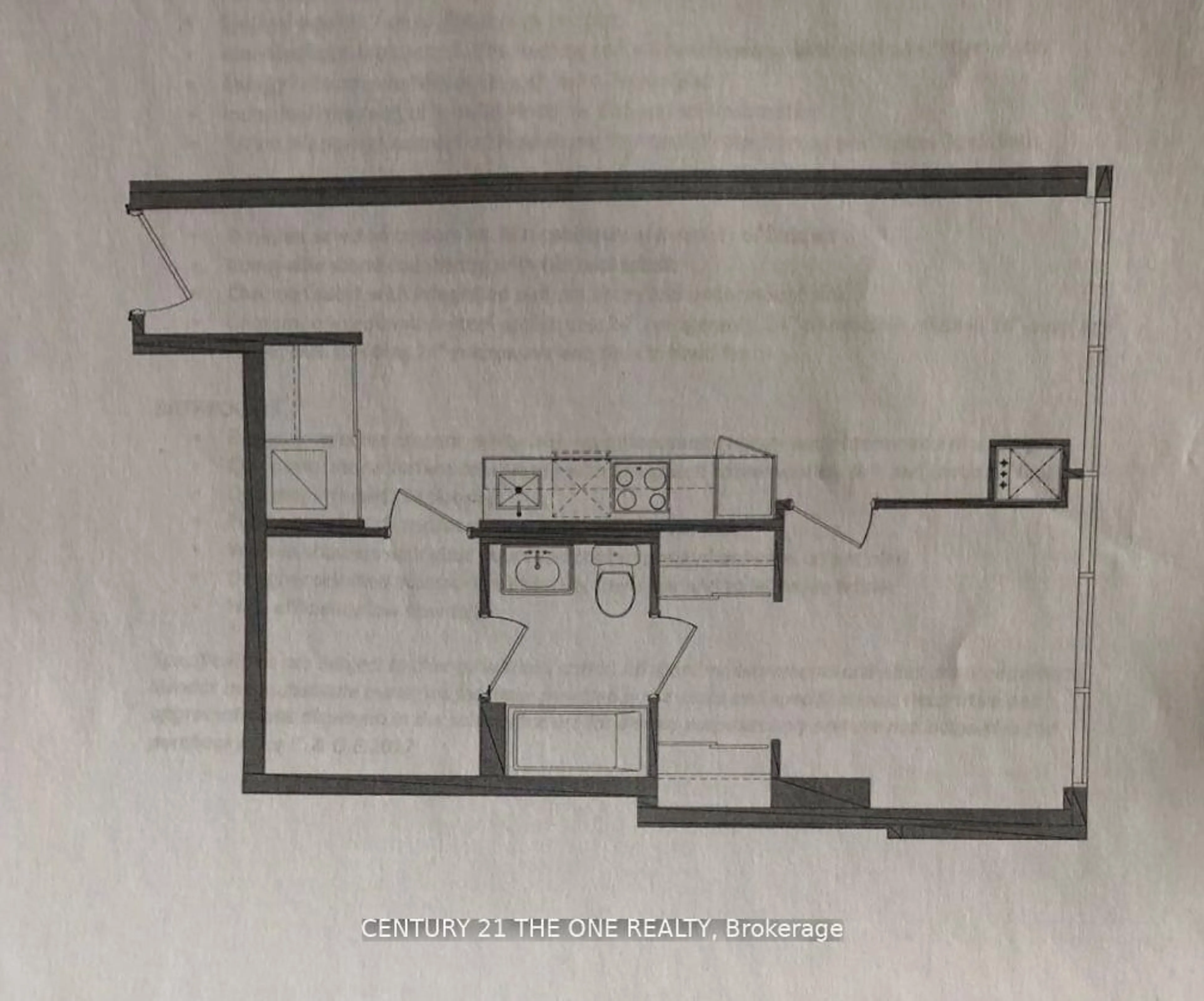 Floor plan for 203 College St #509, Toronto Ontario M5T 1P9