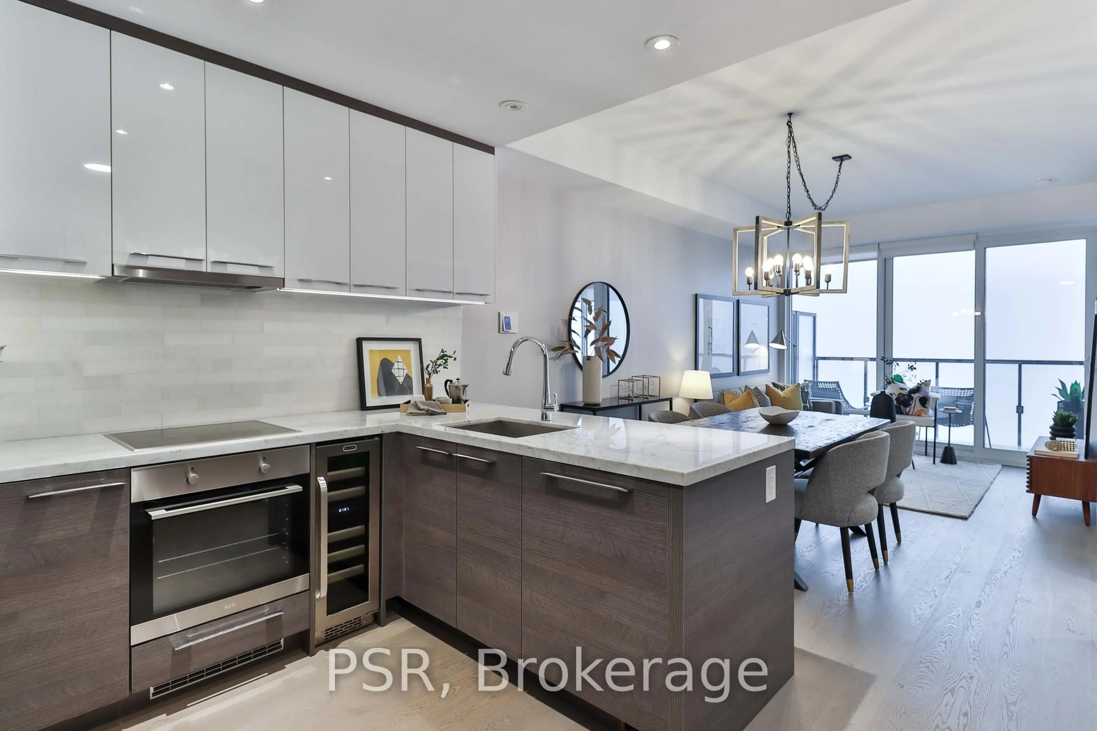 Contemporary kitchen, ceramic/tile floor for 488 University Ave Ave #3415, Toronto Ontario M5G 0C1