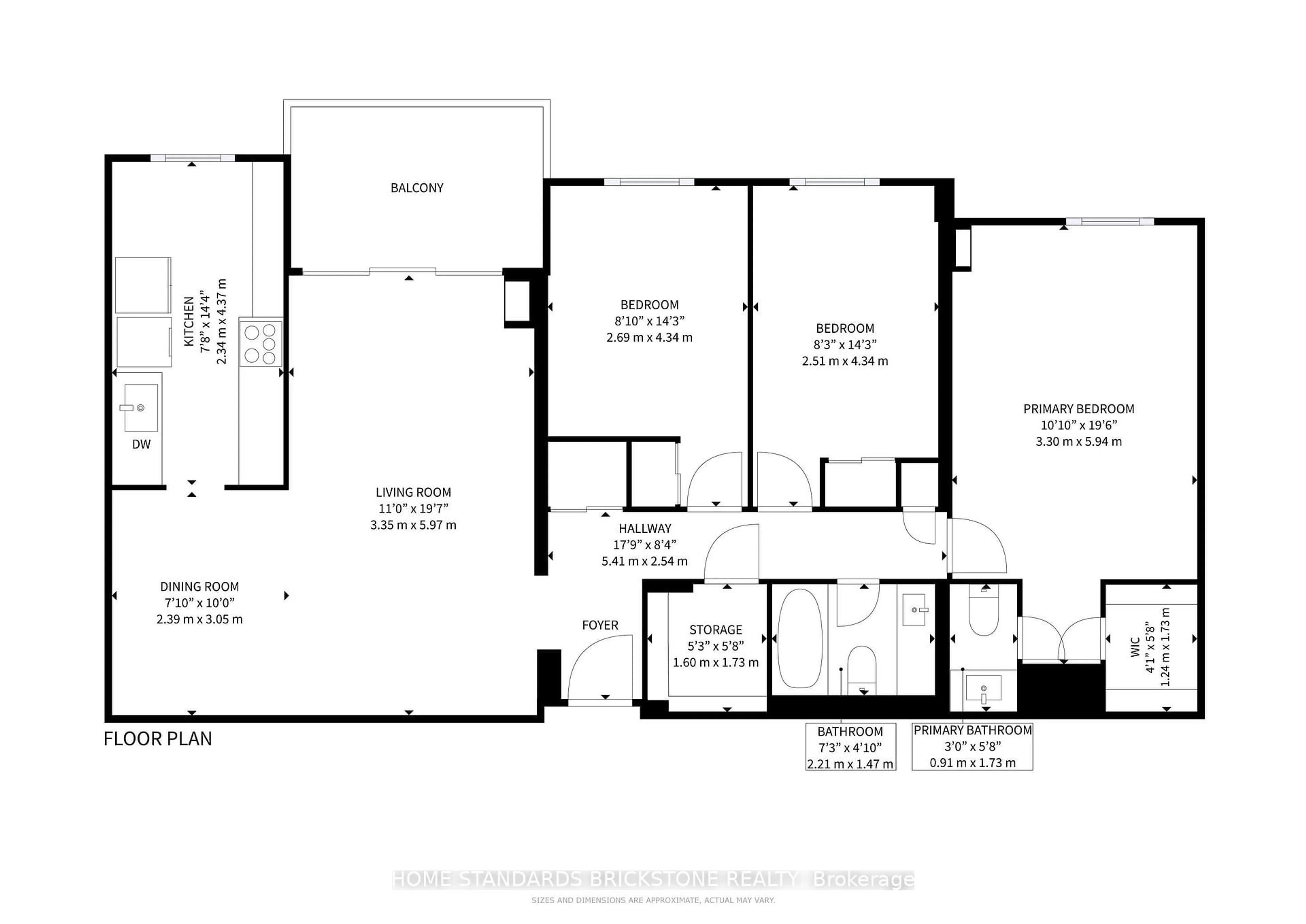 Floor plan for 205 Hilda Ave #2202, Toronto Ontario M2M 4B1