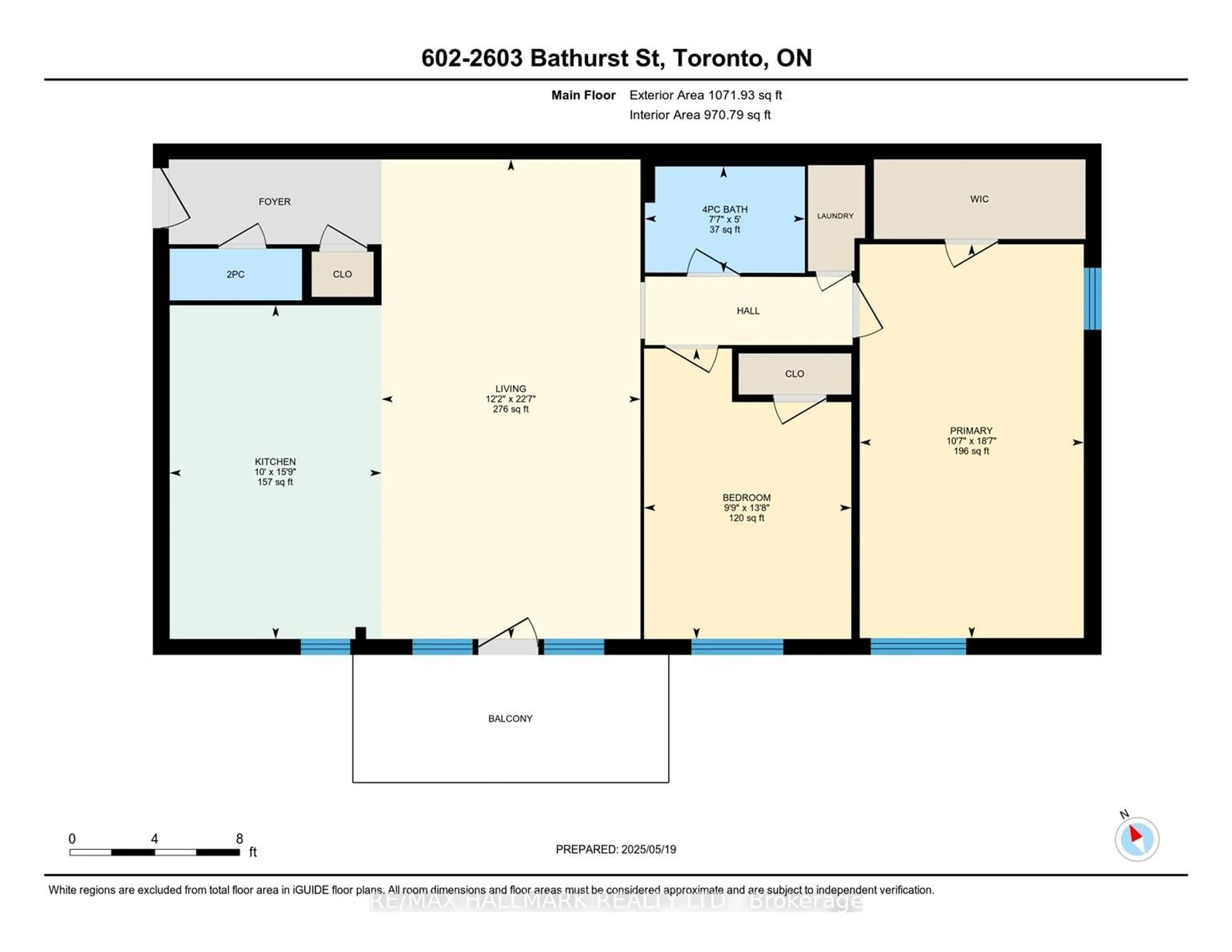 Floor plan for 2603 Bathurst St #602, Toronto Ontario M6B 2Z6