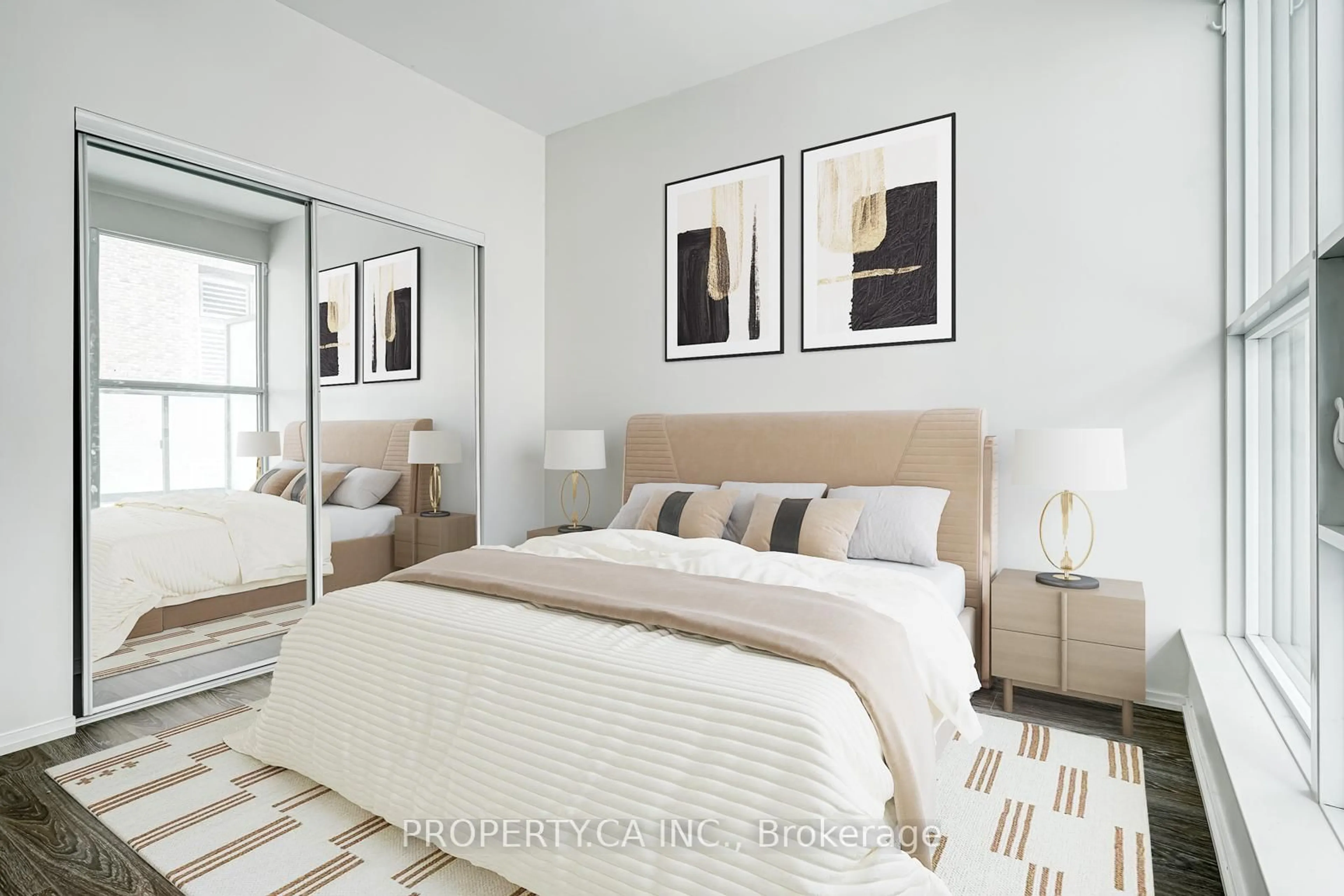 Bedroom with bed, unknown for 70 Temperance St #508, Toronto Ontario M5H 4E8