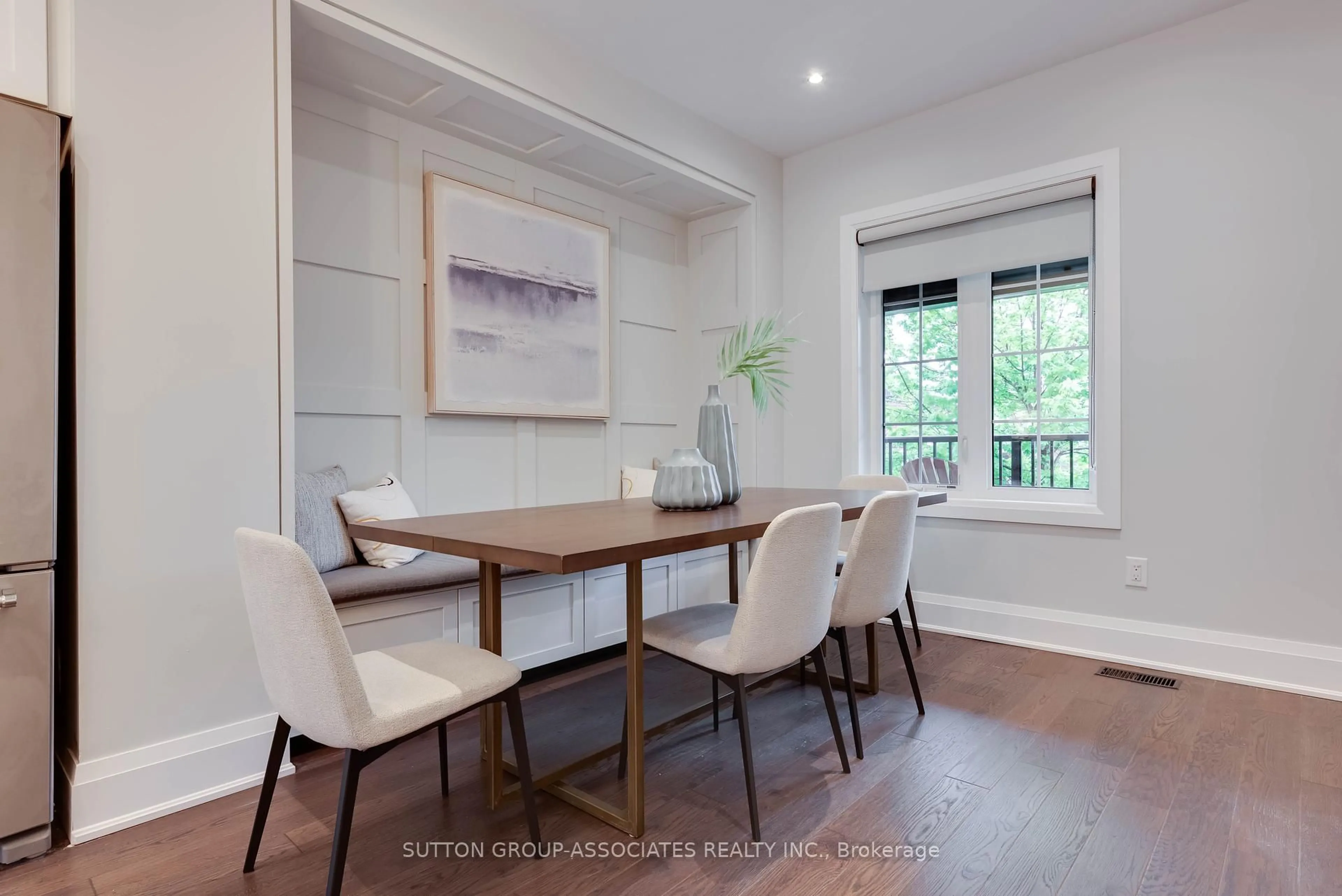 Dining room, wood/laminate floor for 209 Atlas Ave, Toronto Ontario M6C 3P6