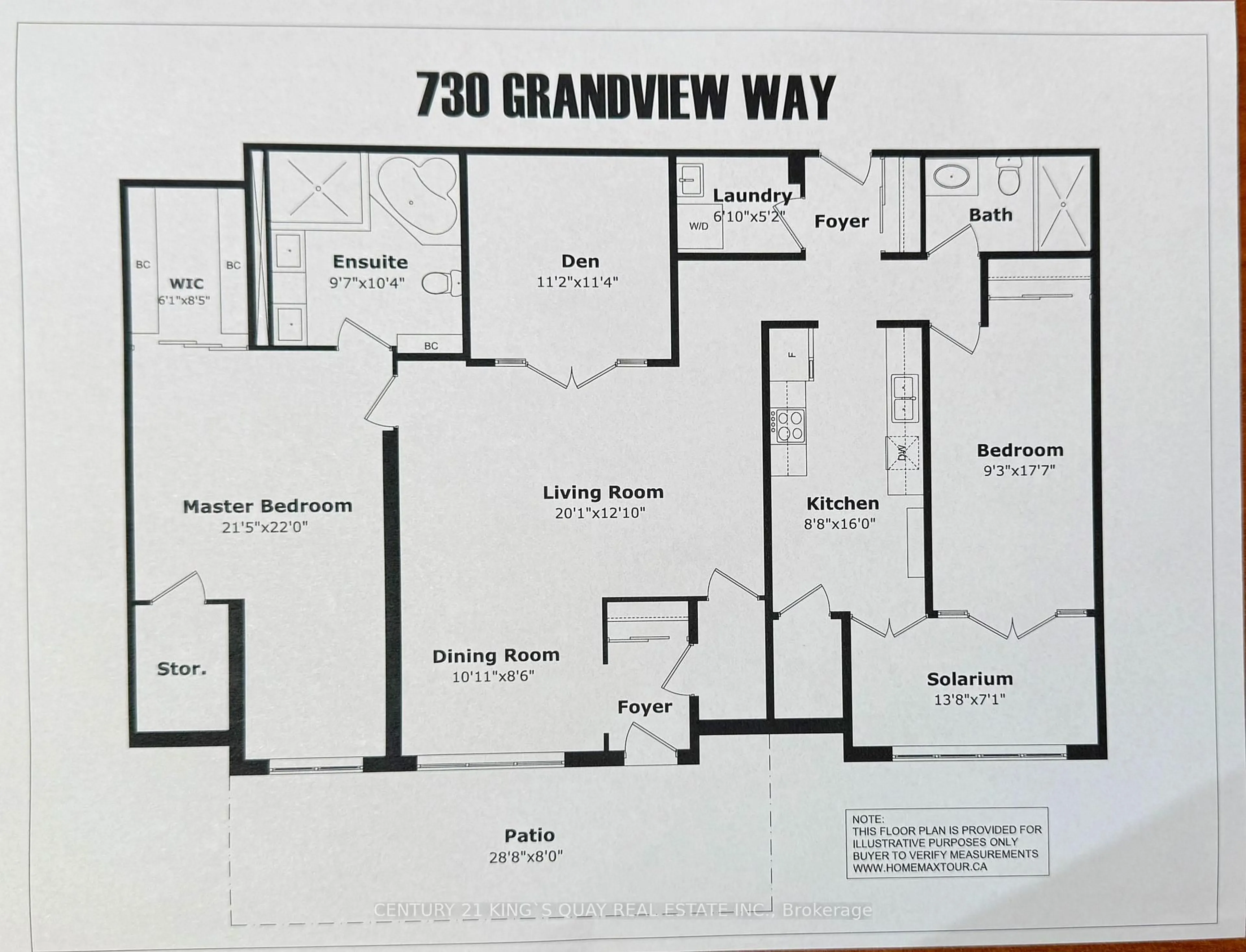 Floor plan for 730 Grandview Way, Toronto Ontario M2N 6V5
