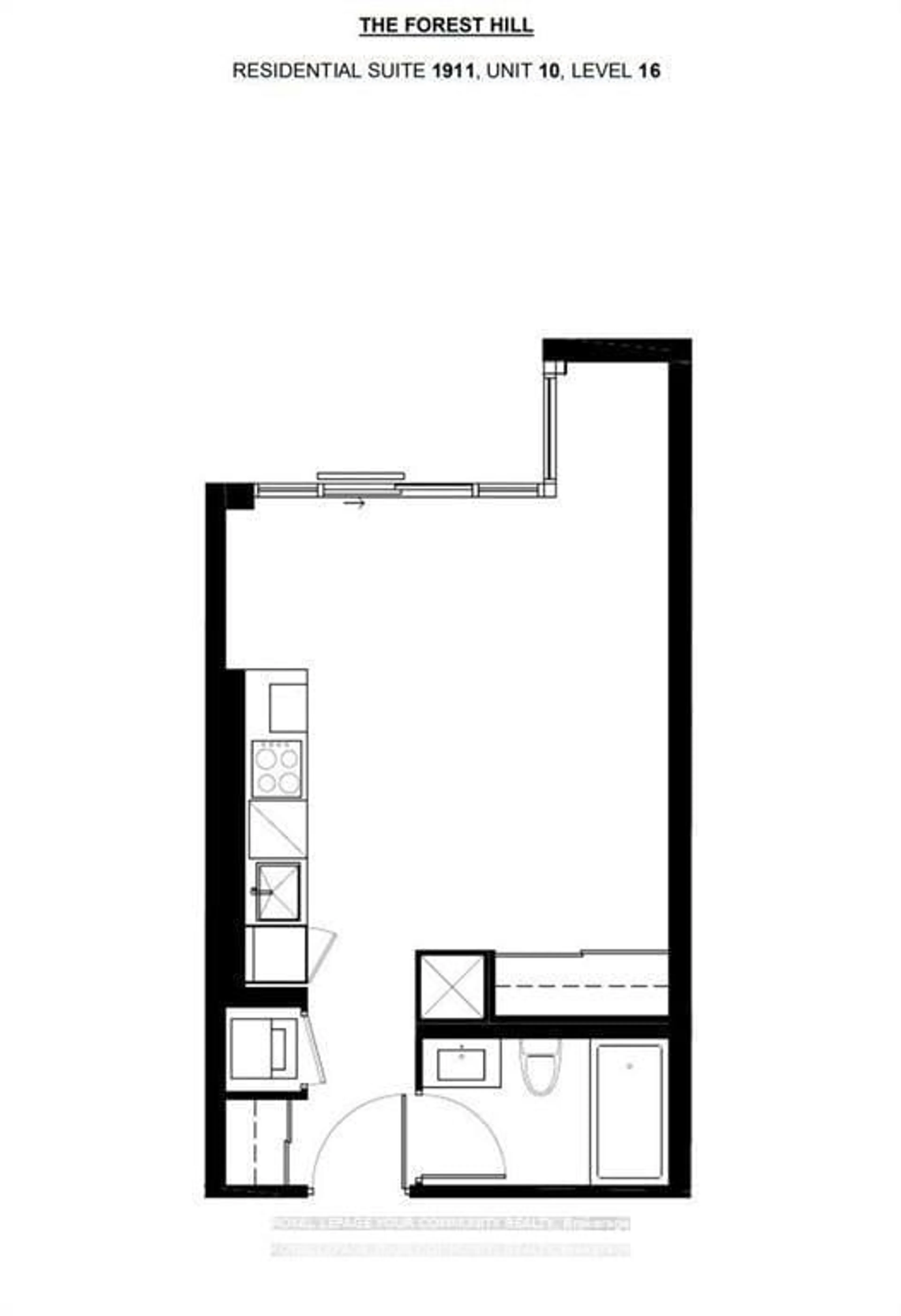 Floor plan for 2020 Bathurst St #1911, Toronto Ontario M5P 0A6