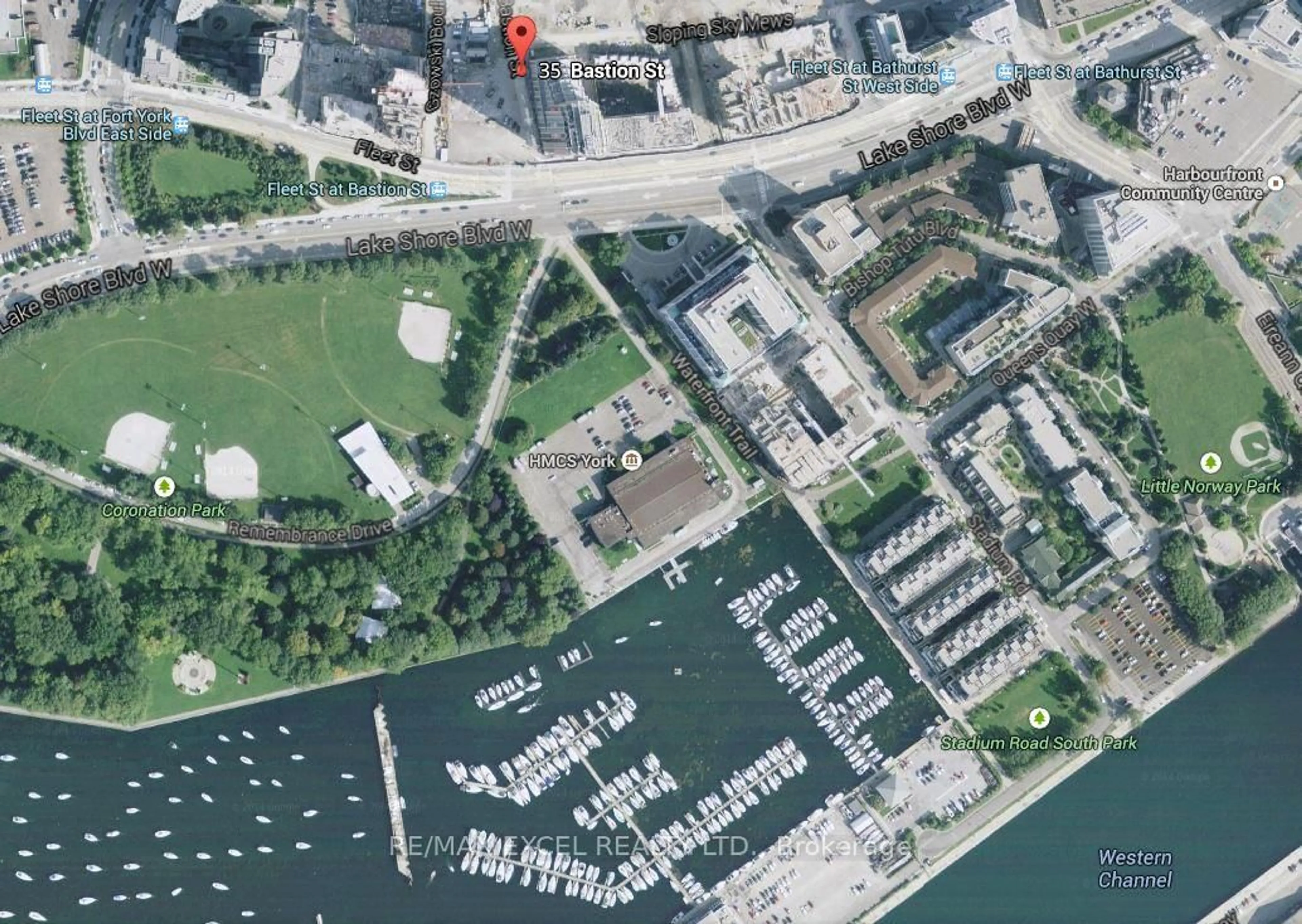 Picture of a map for 38 Grand Magazine St #1545, Toronto Ontario M5V 0B1