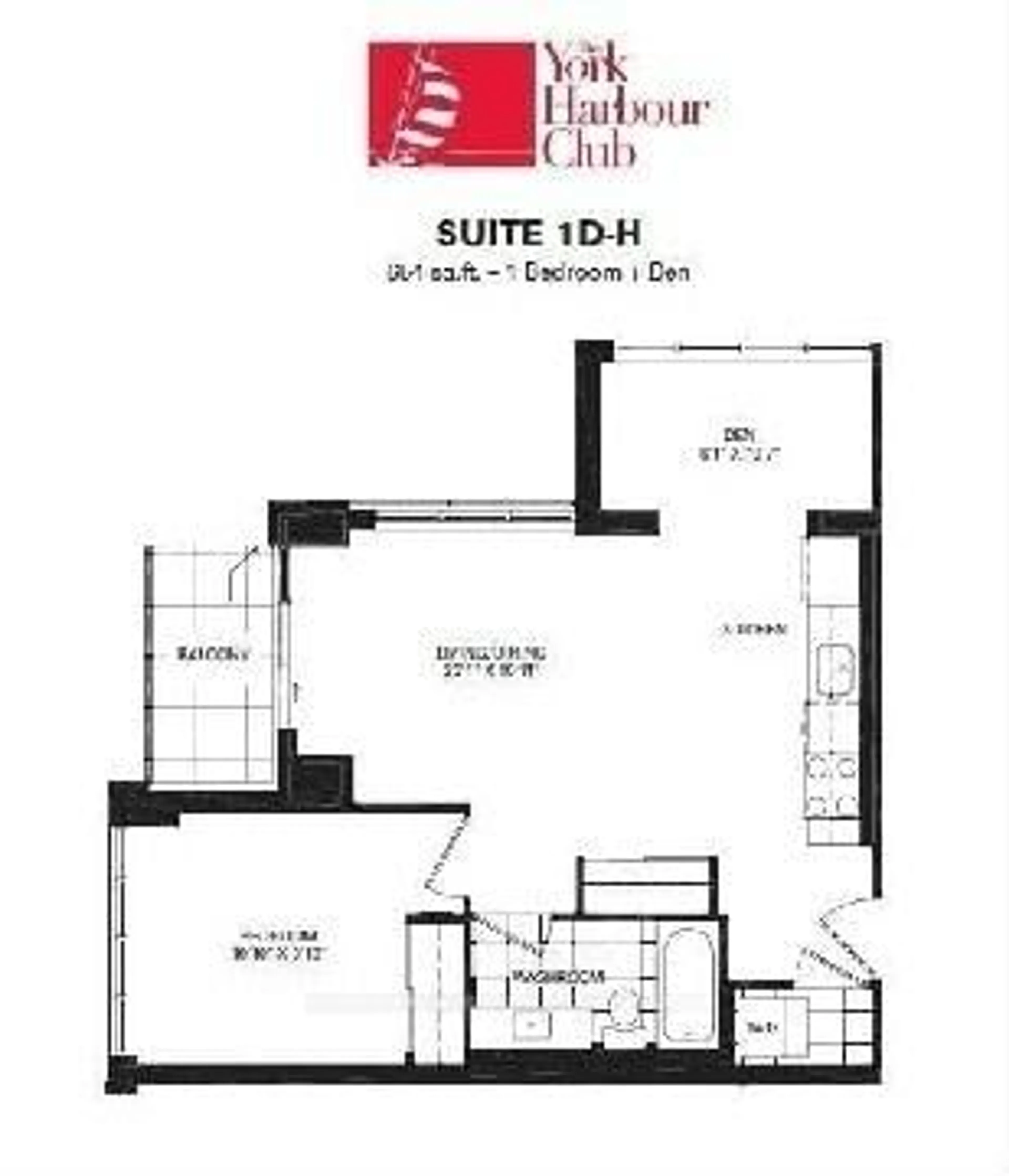 Floor plan for 38 Grand Magazine St #1545, Toronto Ontario M5V 0B1