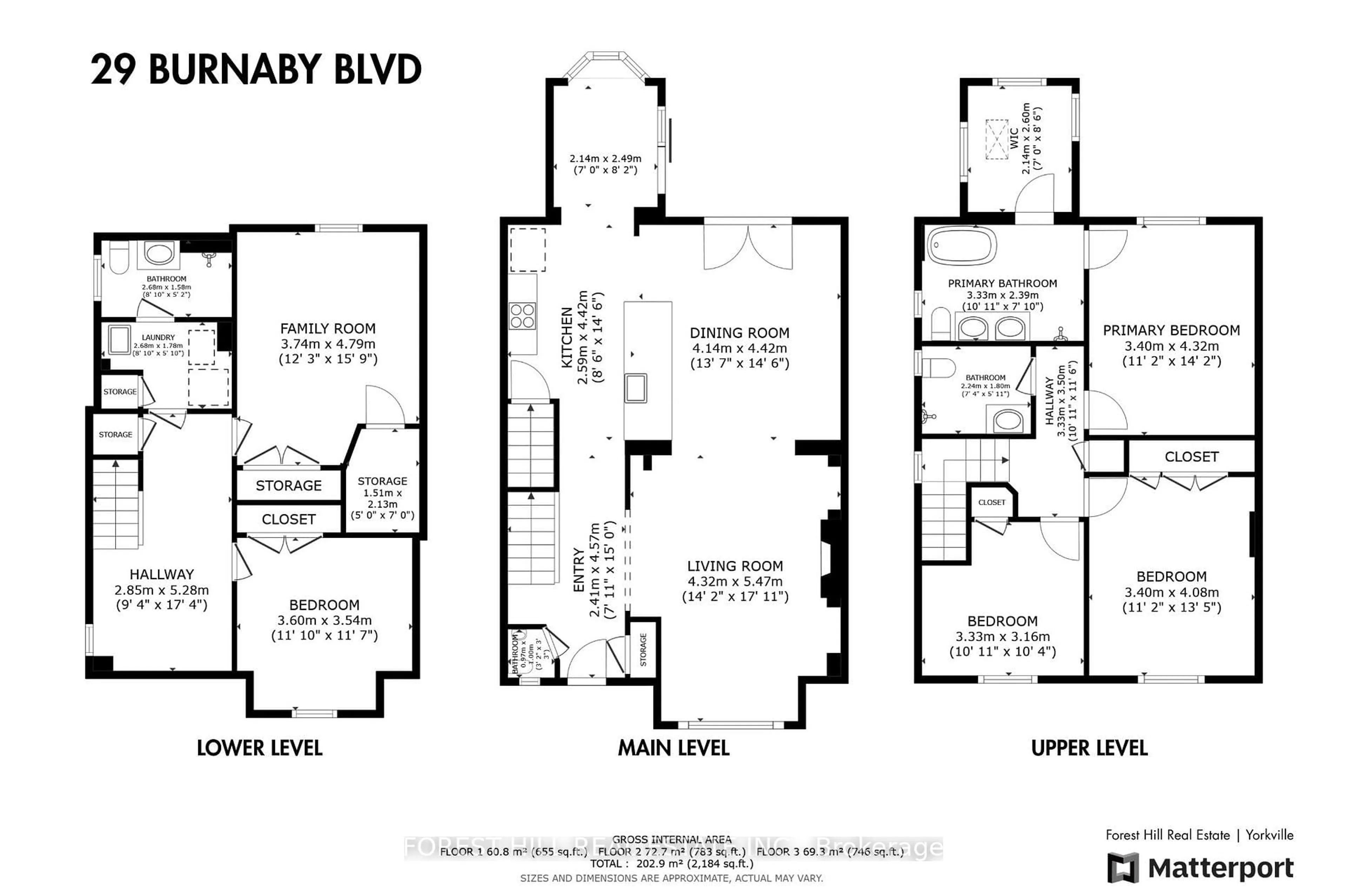 Floor plan for 29 Burnaby Blvd, Toronto Ontario M4R 1B5