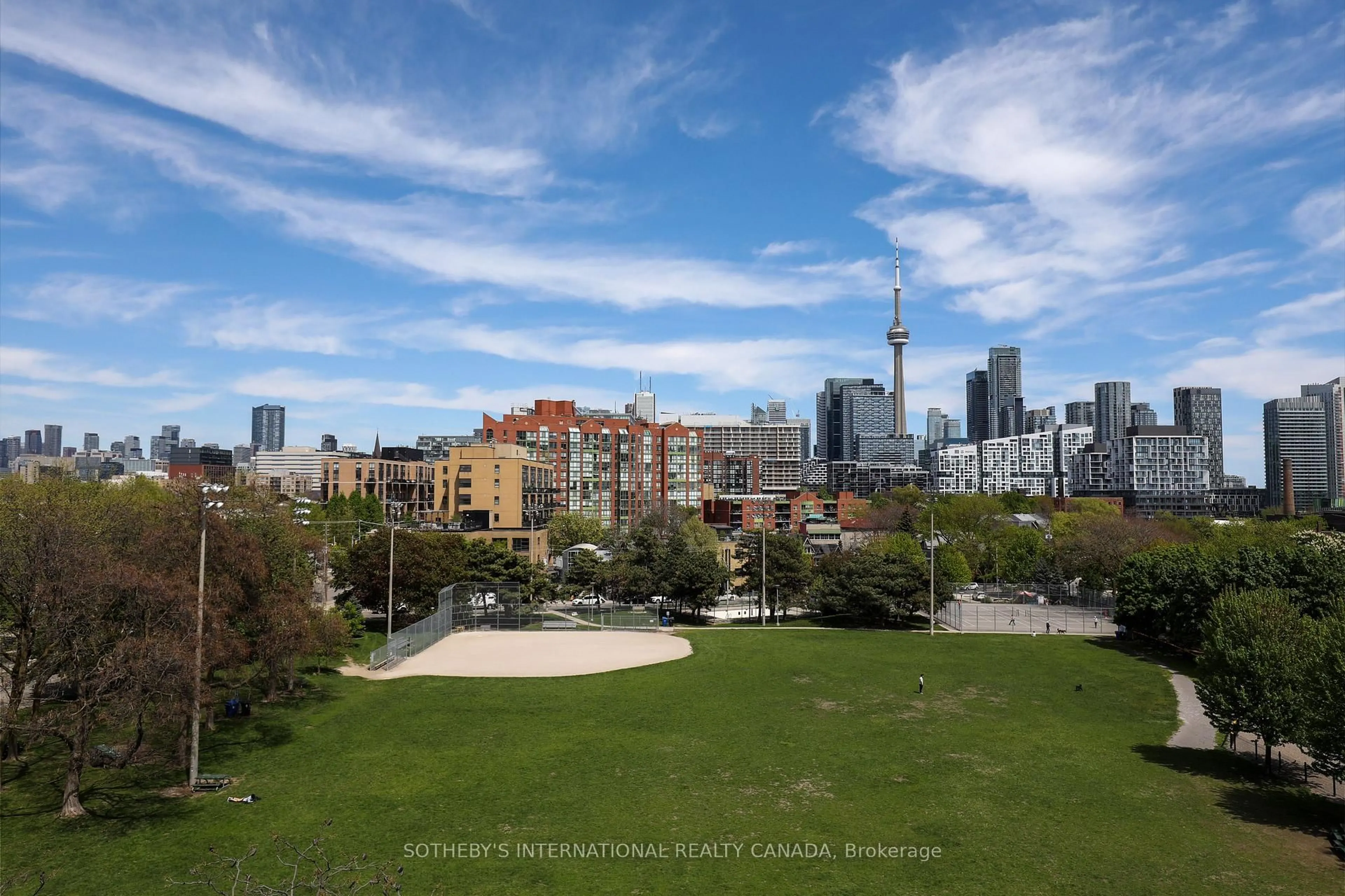A pic from outside/outdoor area/front of a property/back of a property/a pic from drone, city buildings view from balcony for 25 Stafford St #602, Toronto Ontario M5V 0G3