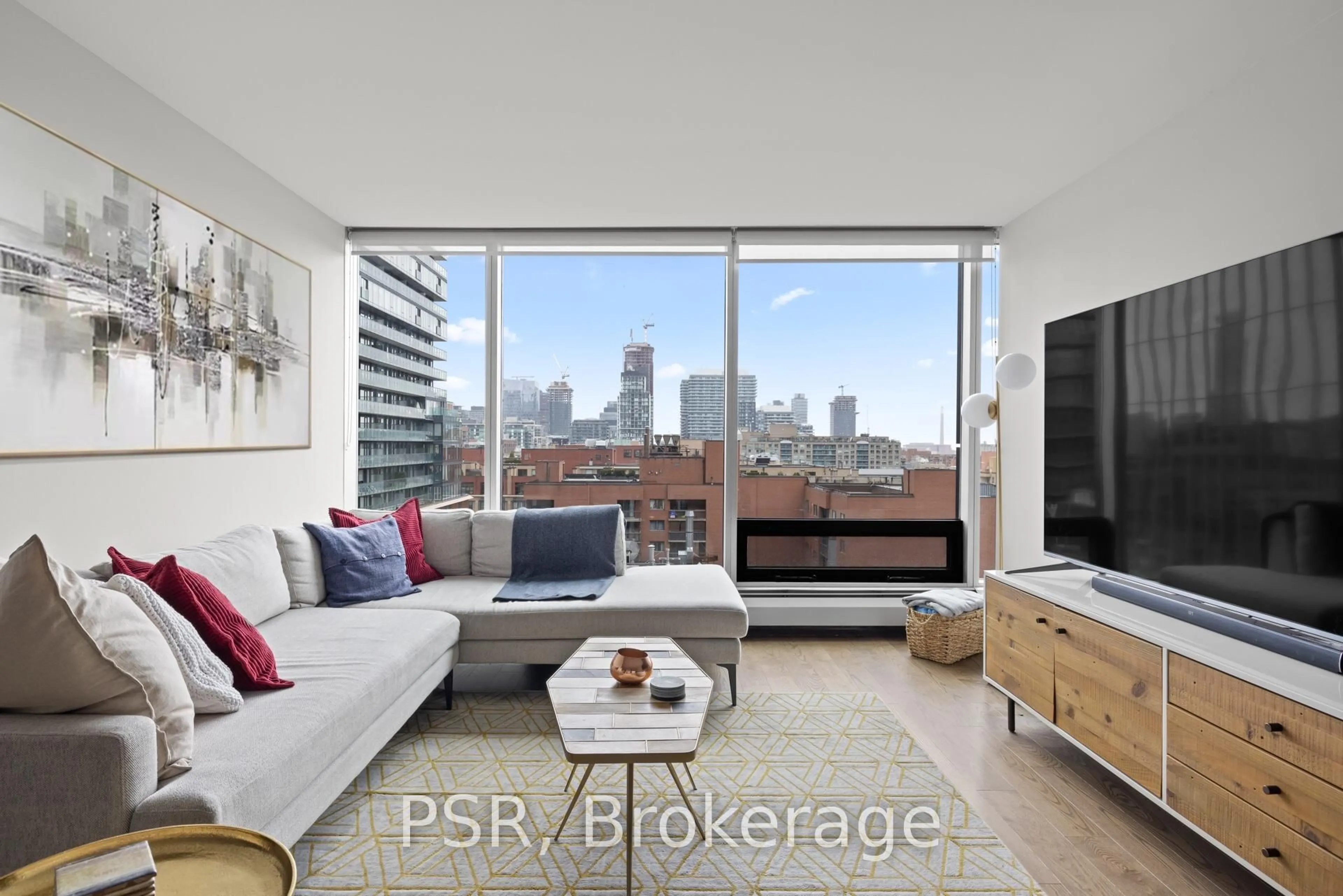 Living room with furniture, unknown for 30 Wellington St #1103, Toronto Ontario M5E 1S3