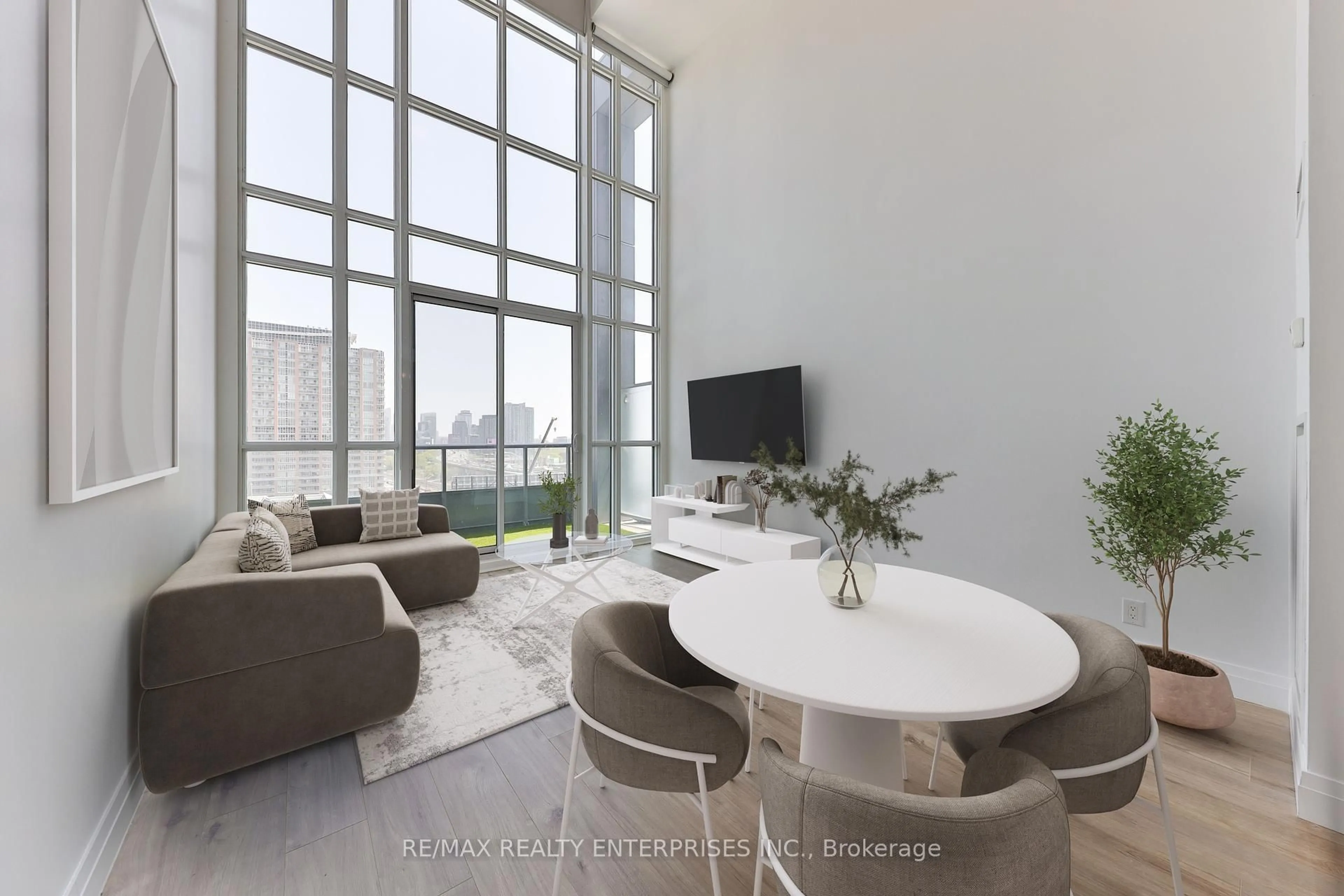 Living room with furniture, unknown for 5 Hanna Ave #735, Toronto Ontario M6K 0B3