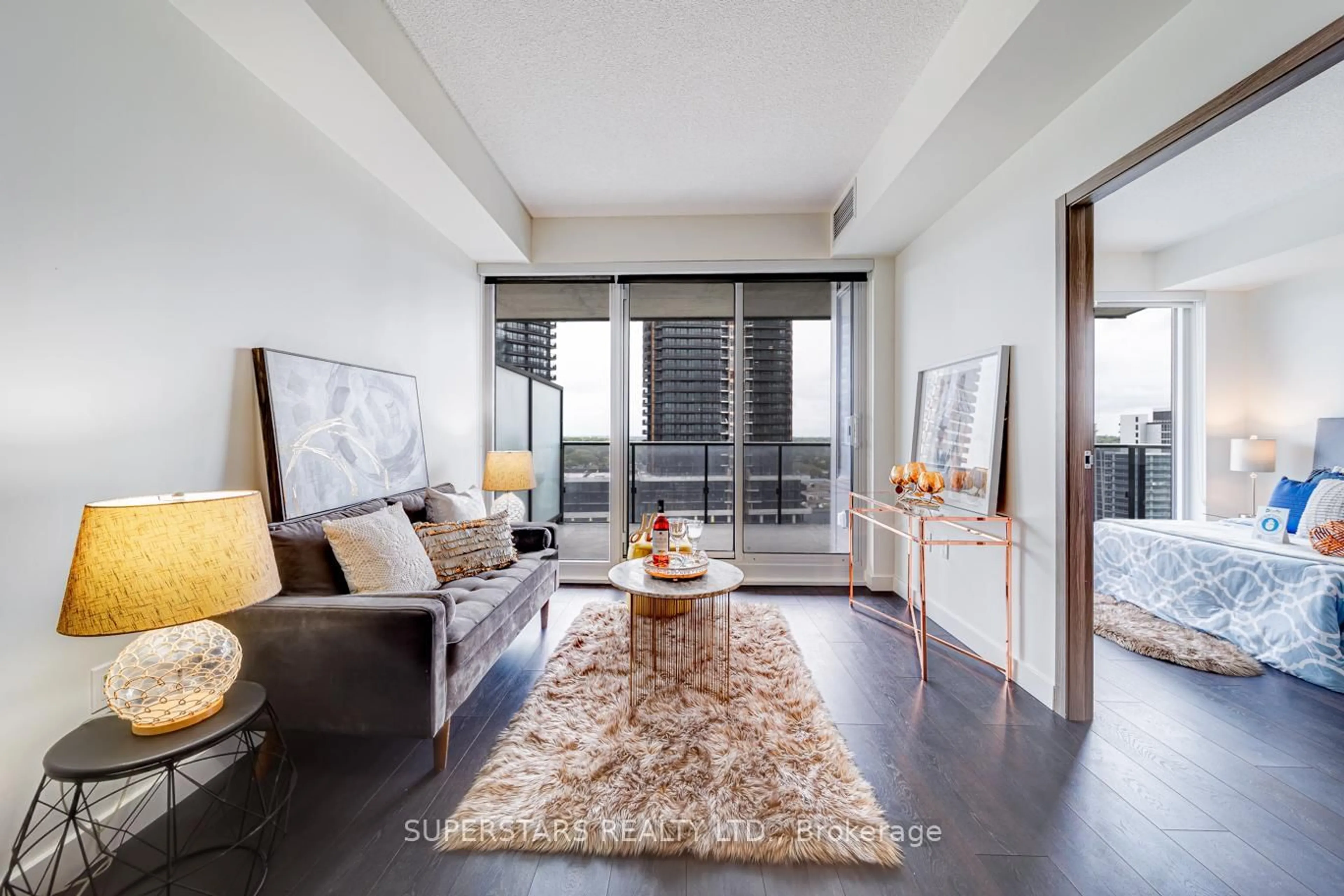 Living room with furniture, unknown for 95 Mcmahon Dr #1511, Toronto Ontario M2K 0H2