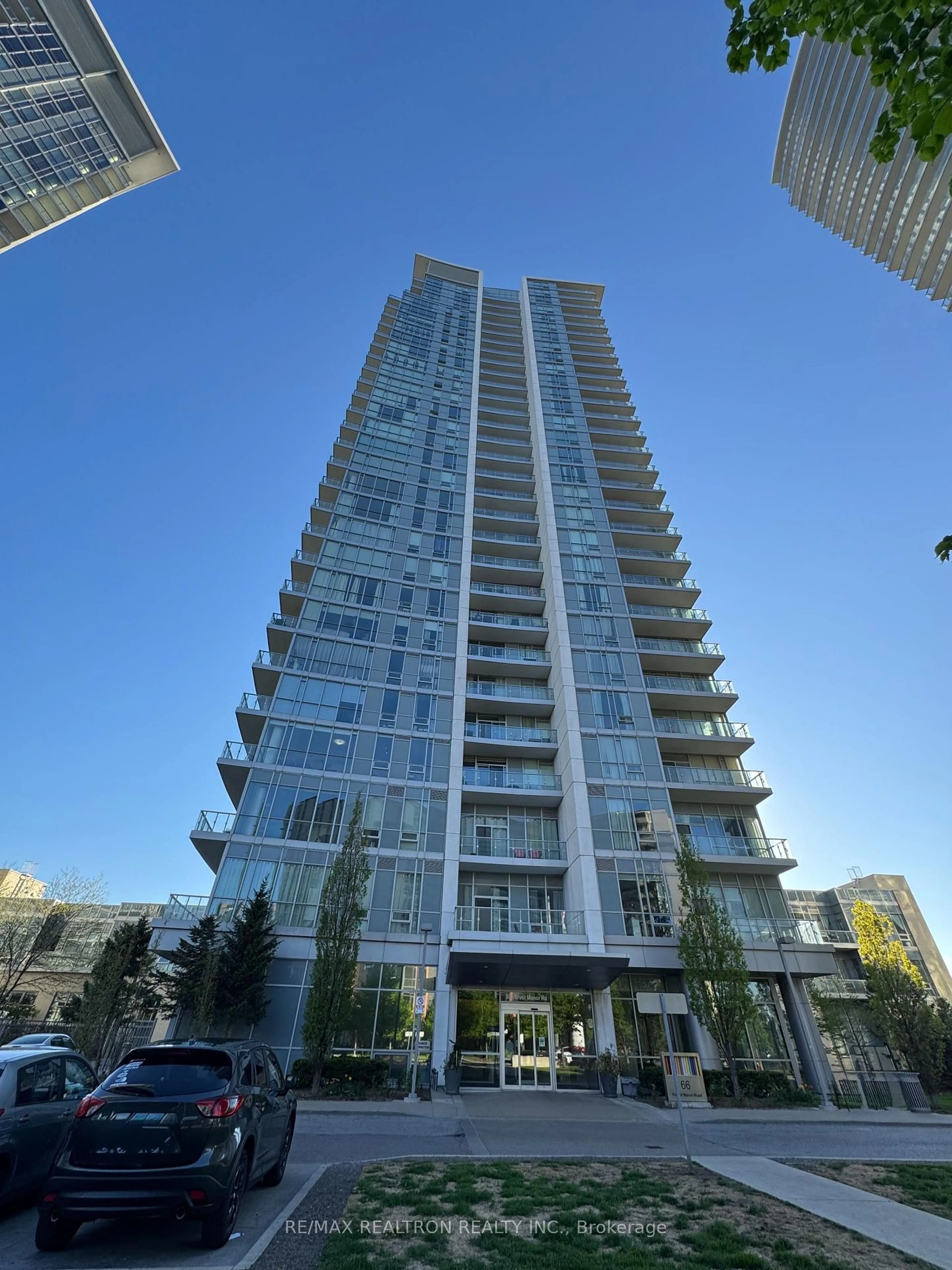 A pic from outside/outdoor area/front of a property/back of a property/a pic from drone, unknown for 66 Forest Manor Rd #1806, Toronto Ontario M2J 0B7