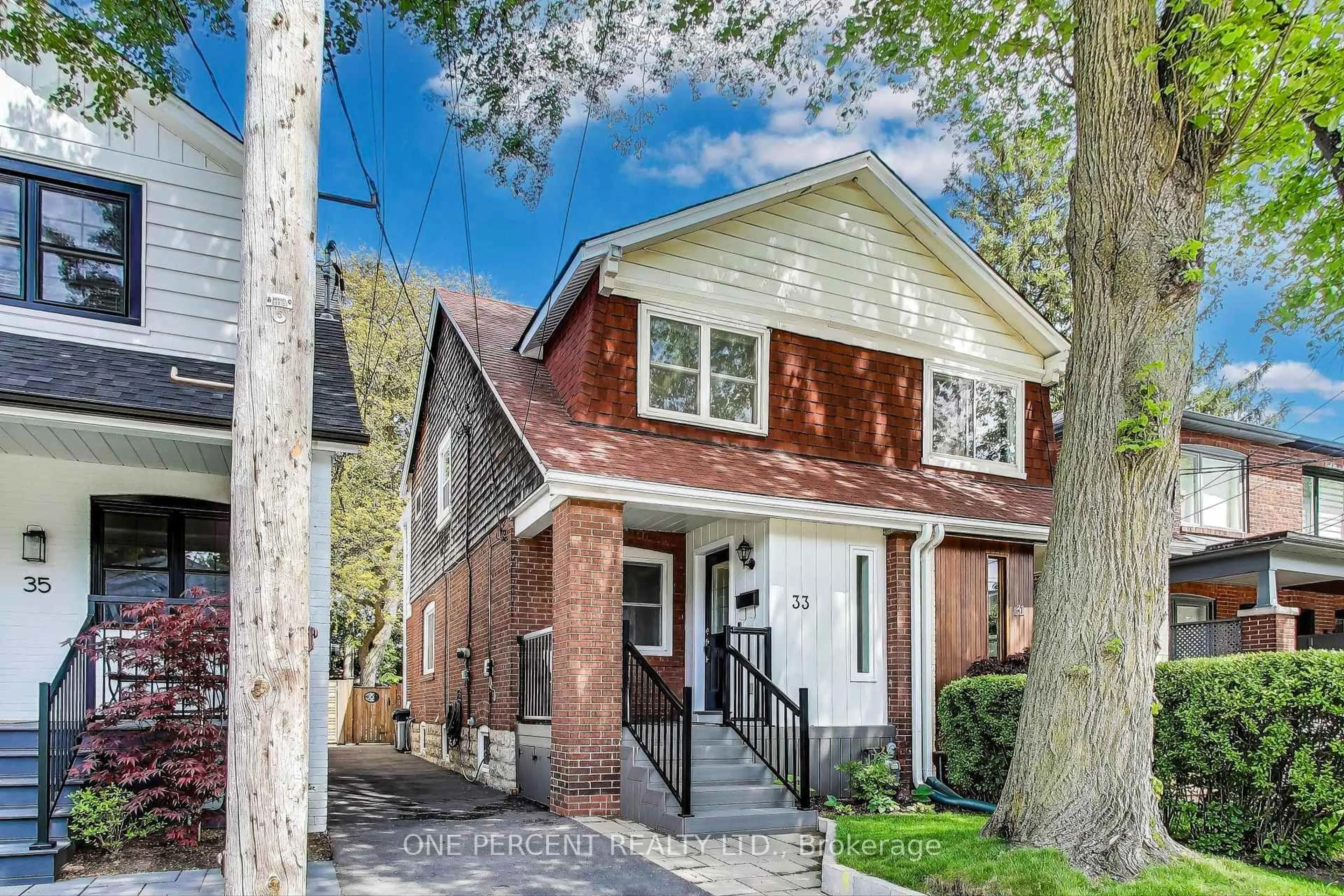Home with brick exterior material, street for 33 LeMay Rd, Toronto Ontario M4S 2X2