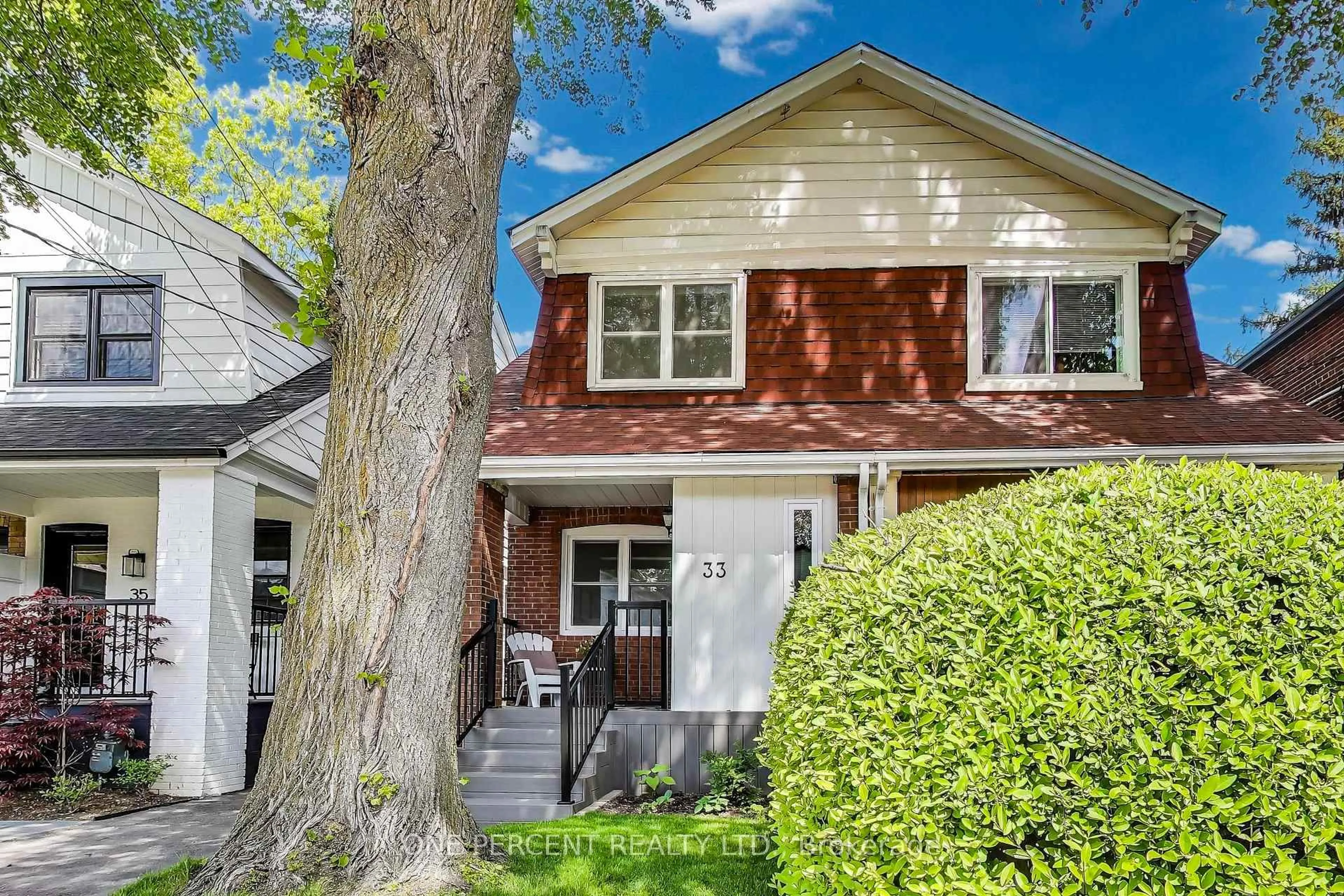 Home with brick exterior material, street for 33 LeMay Rd, Toronto Ontario M4S 2X2
