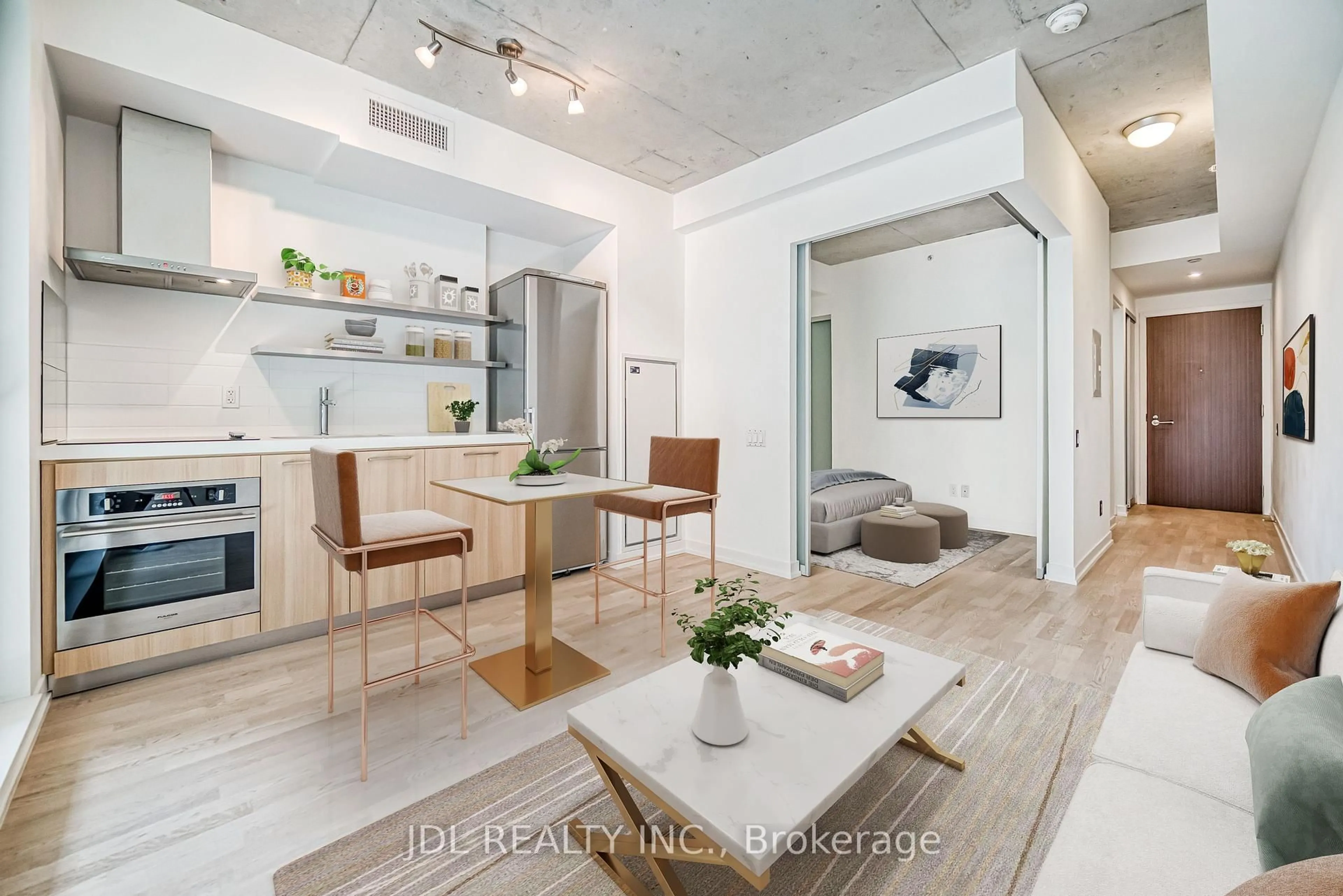 Open concept kitchen, unknown for 461 Adelaide St #338, Toronto Ontario M5V 0L6