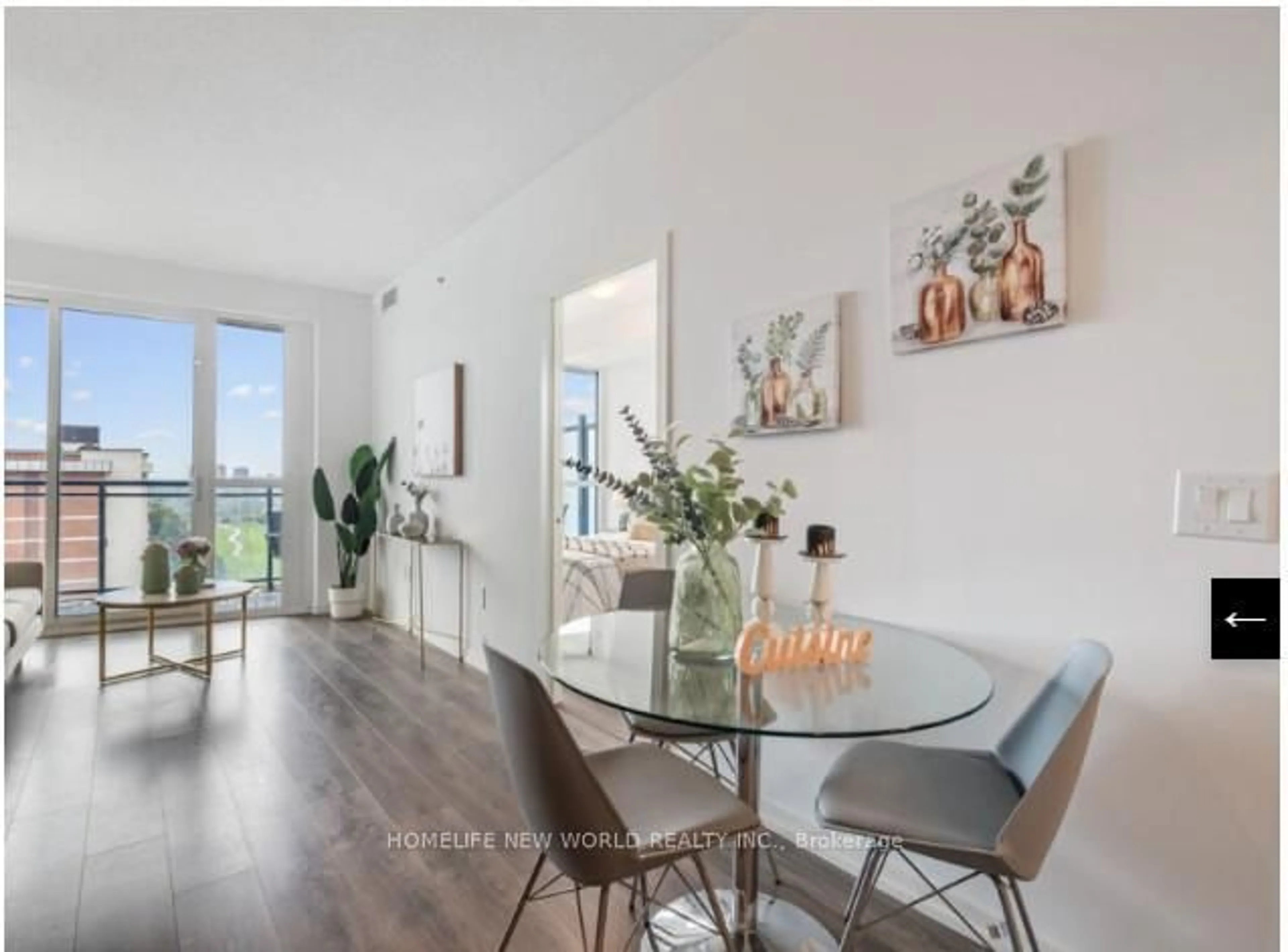 Dining room, wood/laminate floor for 3237 Bayview Ave #1206, Toronto Ontario M2K 2J7