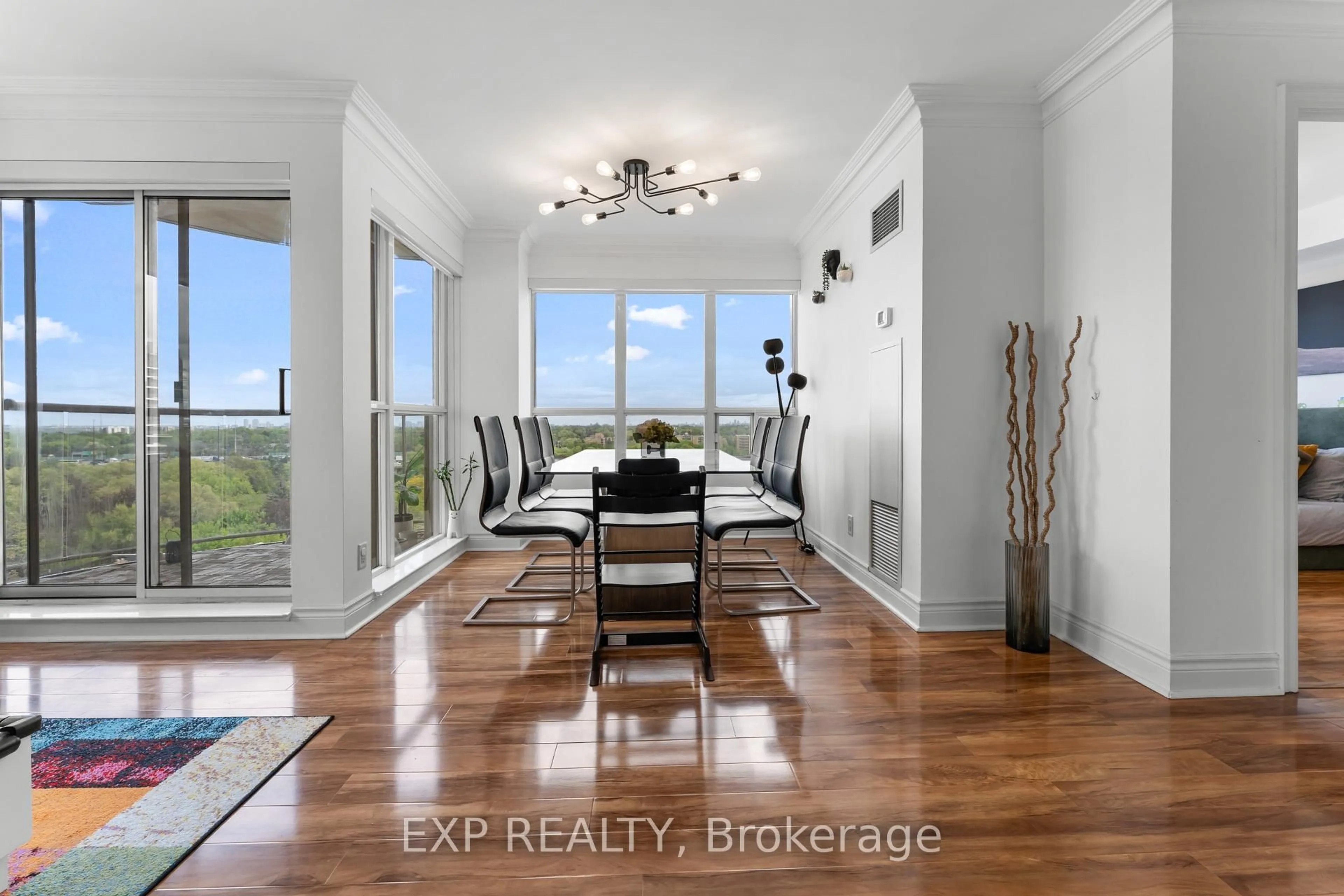 Dining room, wood/laminate floor for 2 Clairtrell Rd #1109, Toronto Ontario M2N 7H5