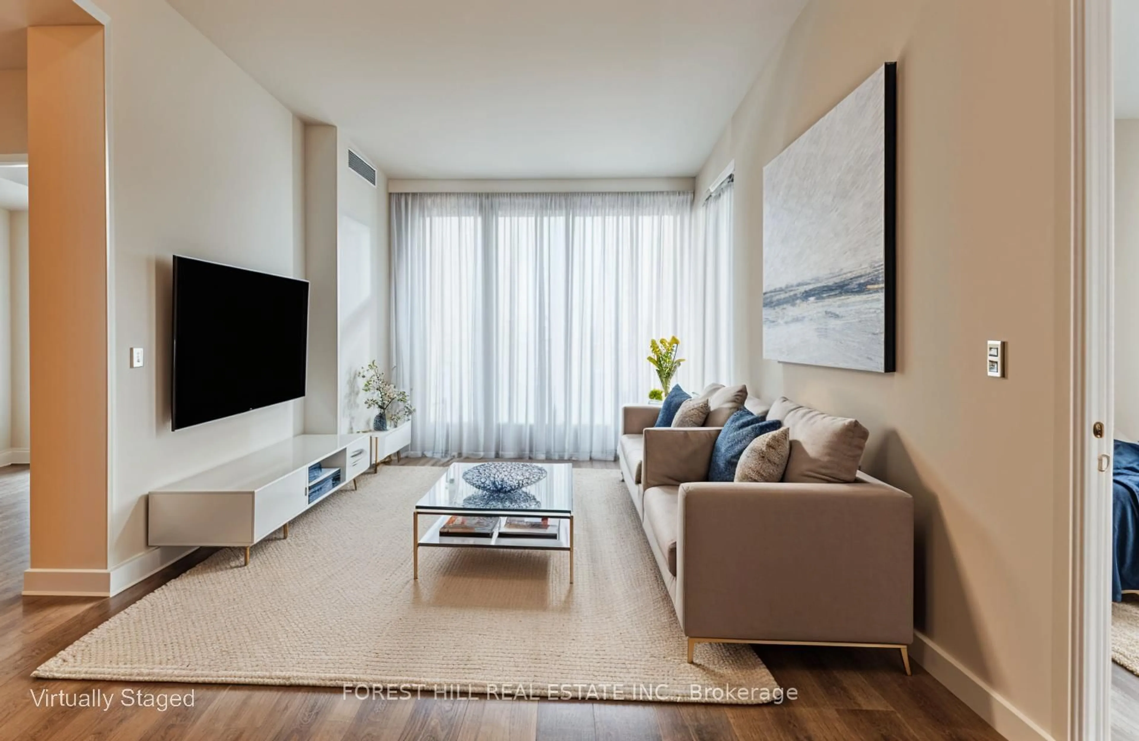 Living room with furniture, unknown for 10 Deerlick Crt #317, Toronto Ontario M3A 0A7