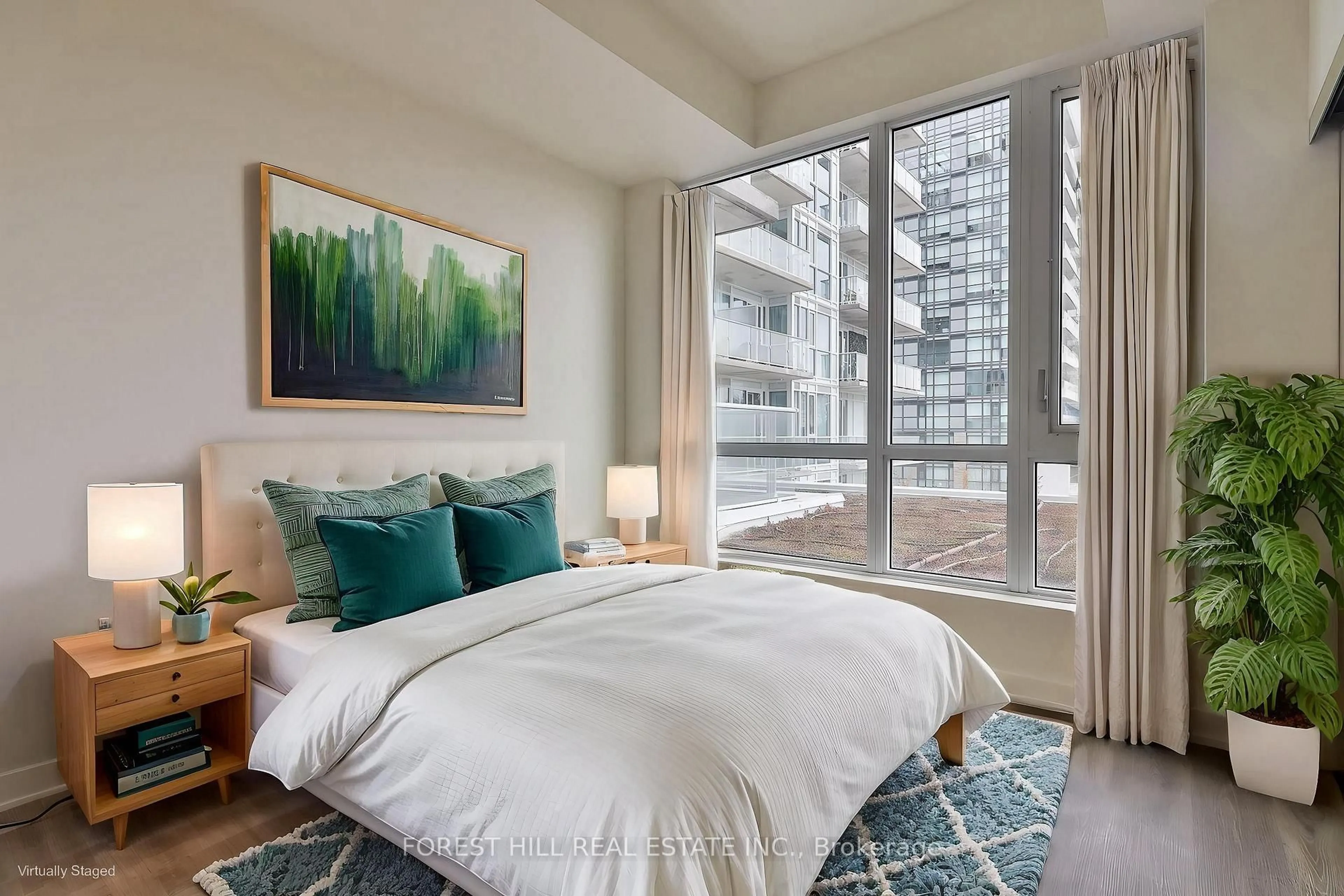 Bedroom with bed, unknown for 10 Deerlick Crt #317, Toronto Ontario M3A 0A7