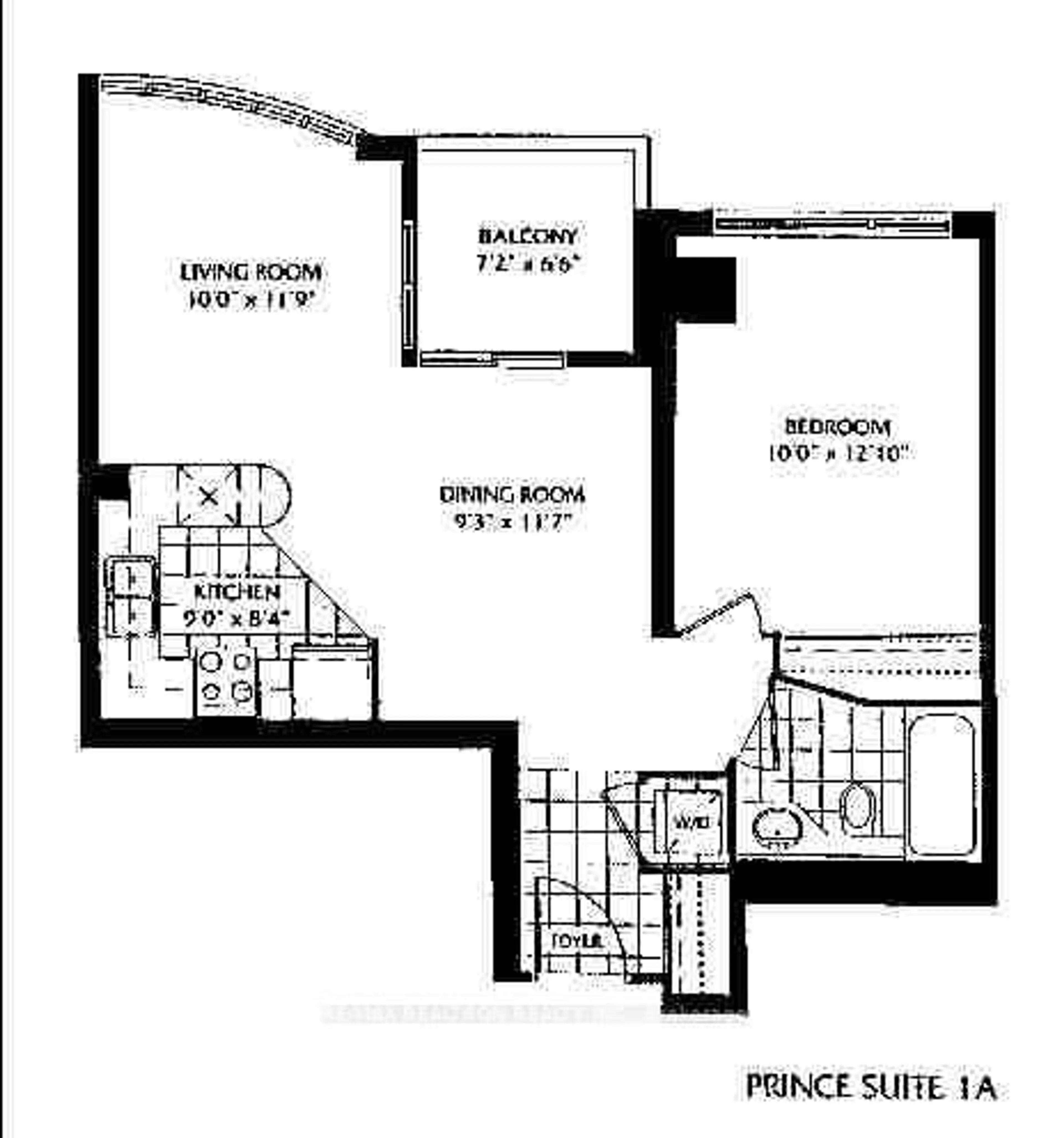 Floor plan for 238 Doris Ave #1101, Toronto Ontario M2N 6W1