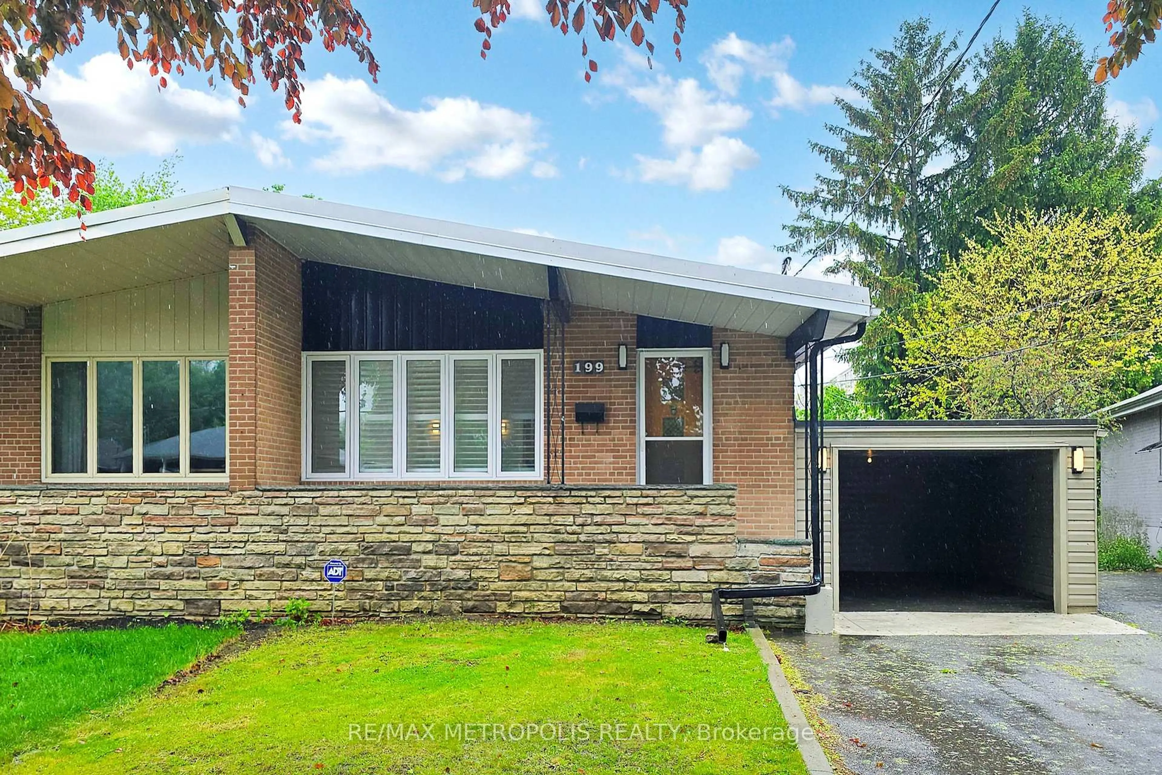 Home with brick exterior material, street for 199 Sweeney Dr, Toronto Ontario M4A 1V5