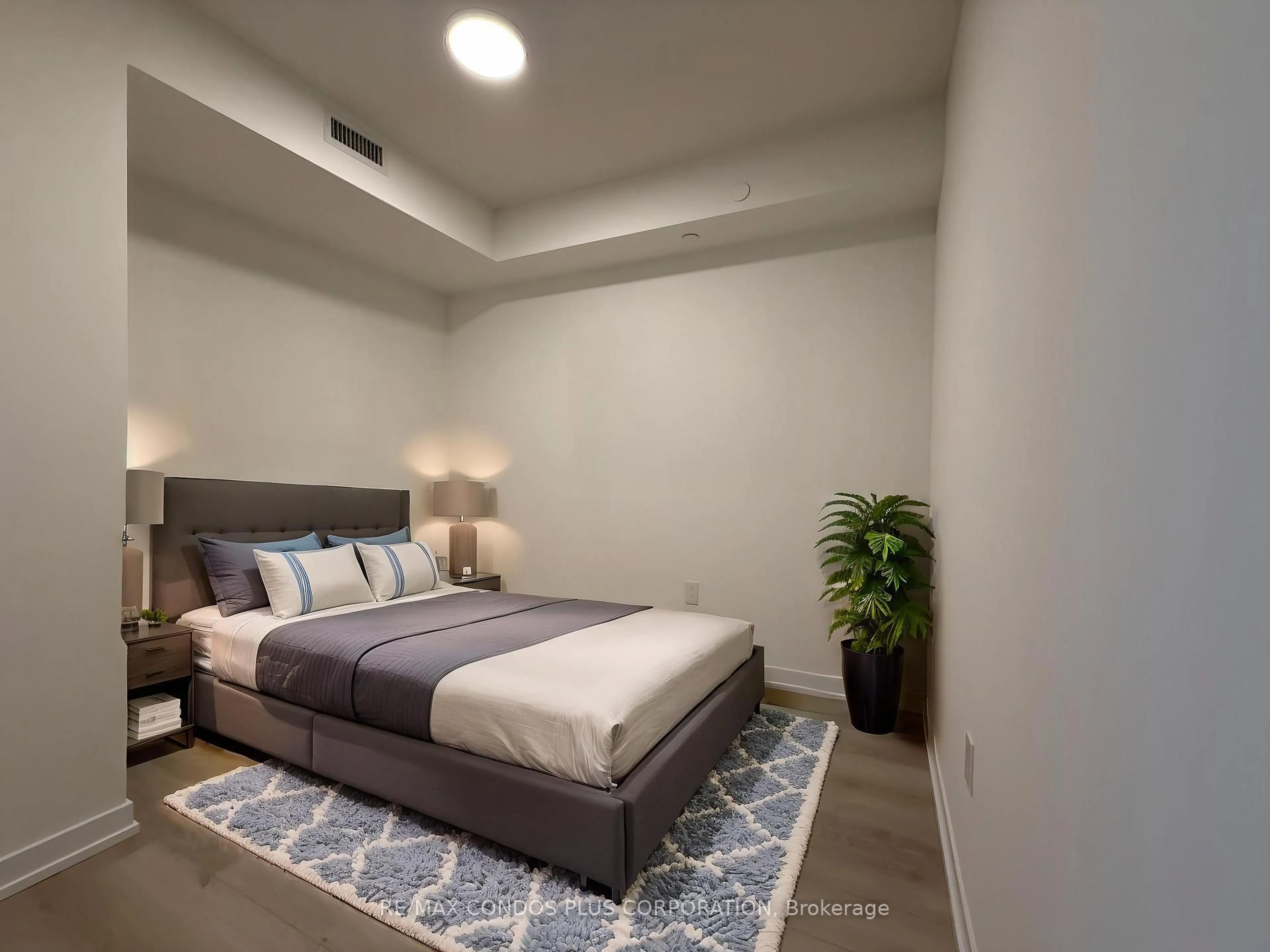 Bedroom with bed, carpet floor for 55 Cooper St #1609, Toronto Ontario M5E 0G1