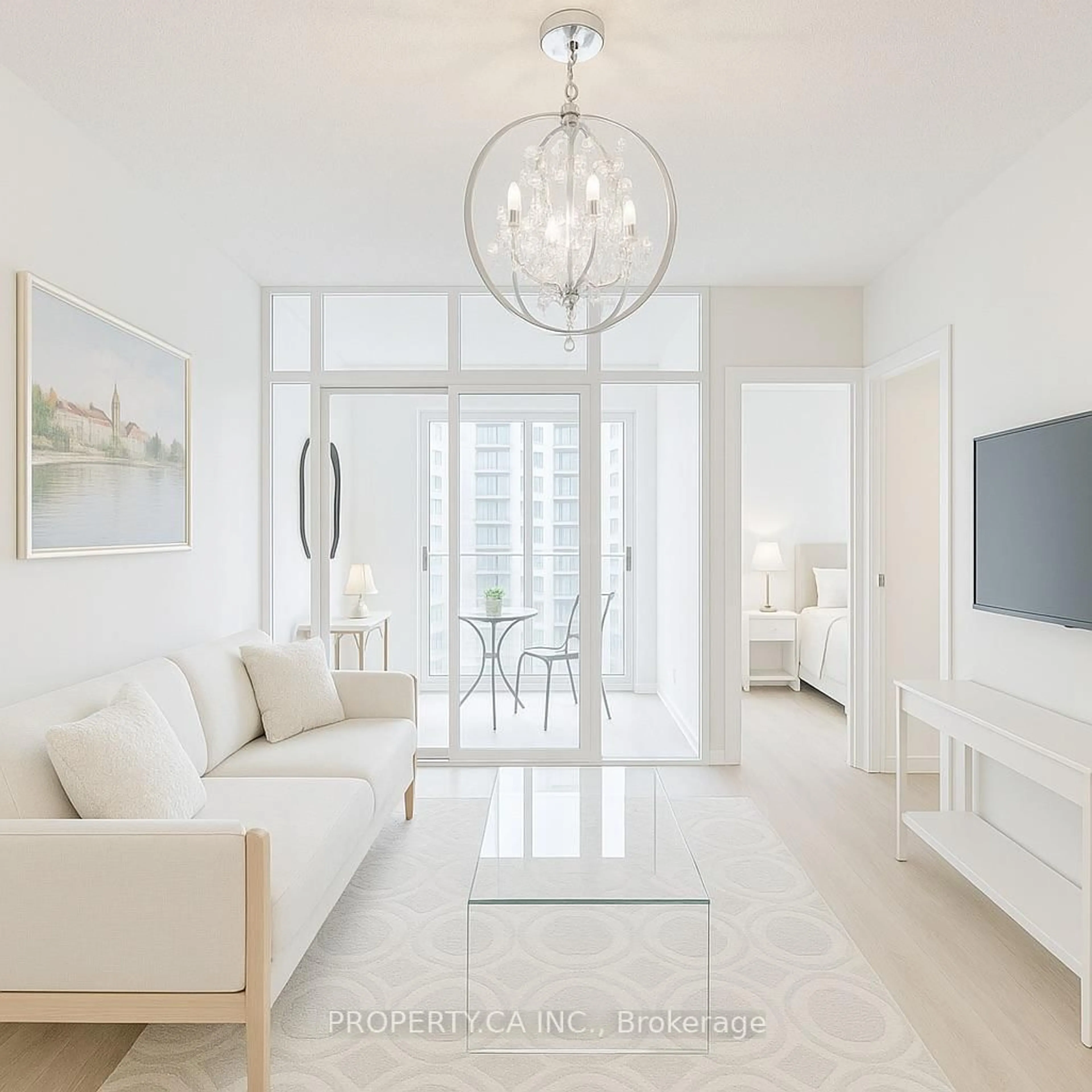 Living room with furniture, unknown for 60 Byng Ave #515, Toronto Ontario M2N 7K3