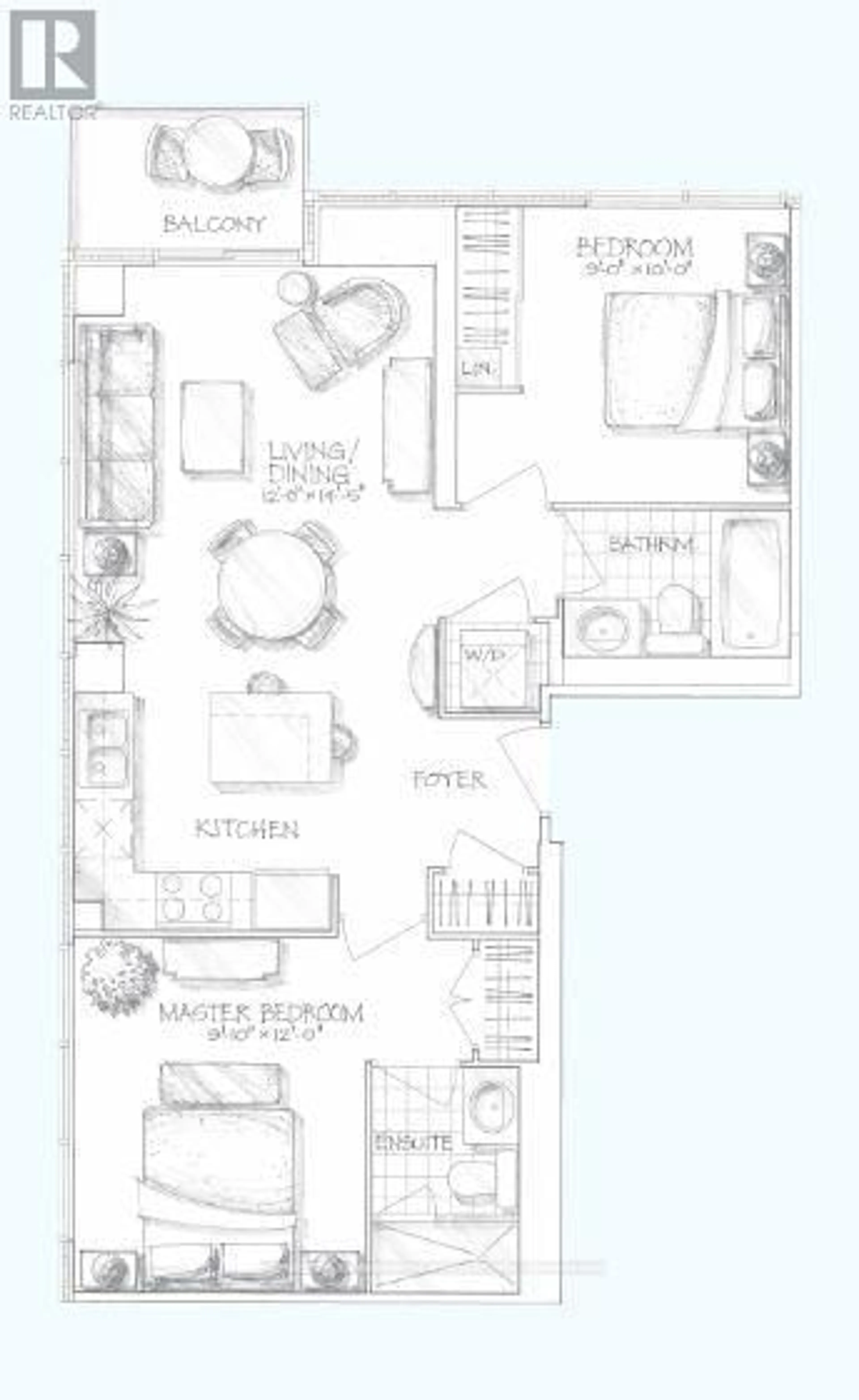 Floor plan for 21 Balmuto St #2801, Toronto Ontario M4Y 1W4