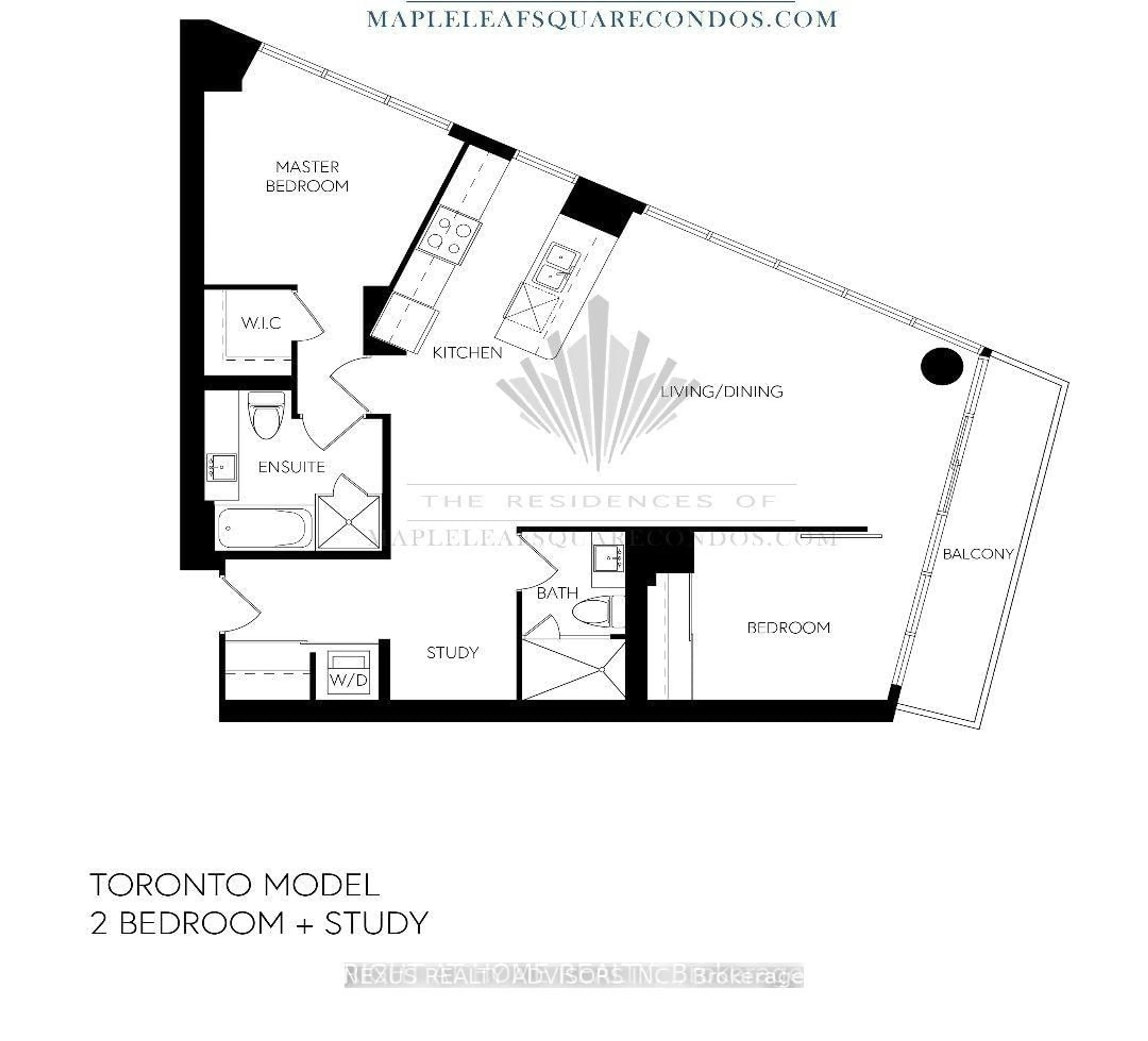 Floor plan for 65 Bremner Blvd #4708, Toronto Ontario M5J 0A7