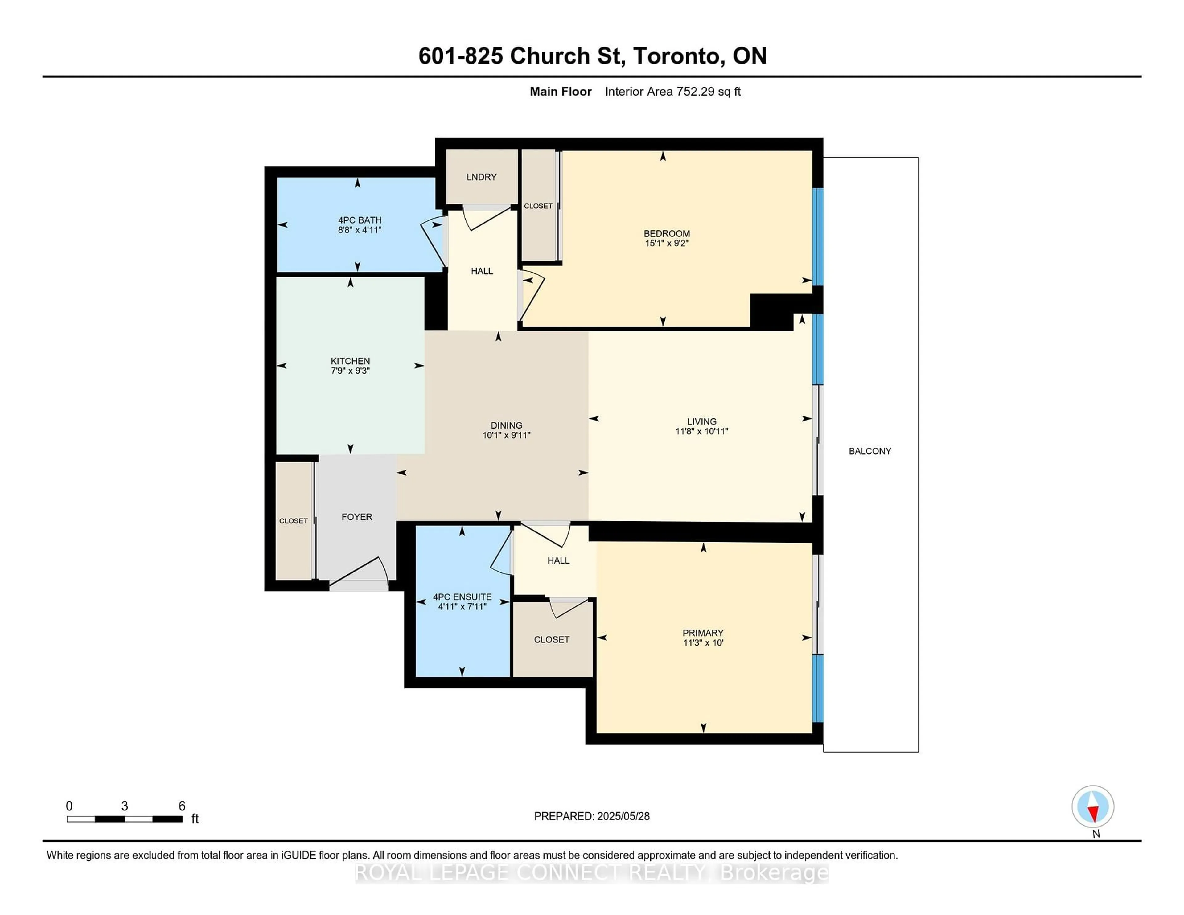 Floor plan for 825 Church St #601, Toronto Ontario M4W 3Z4