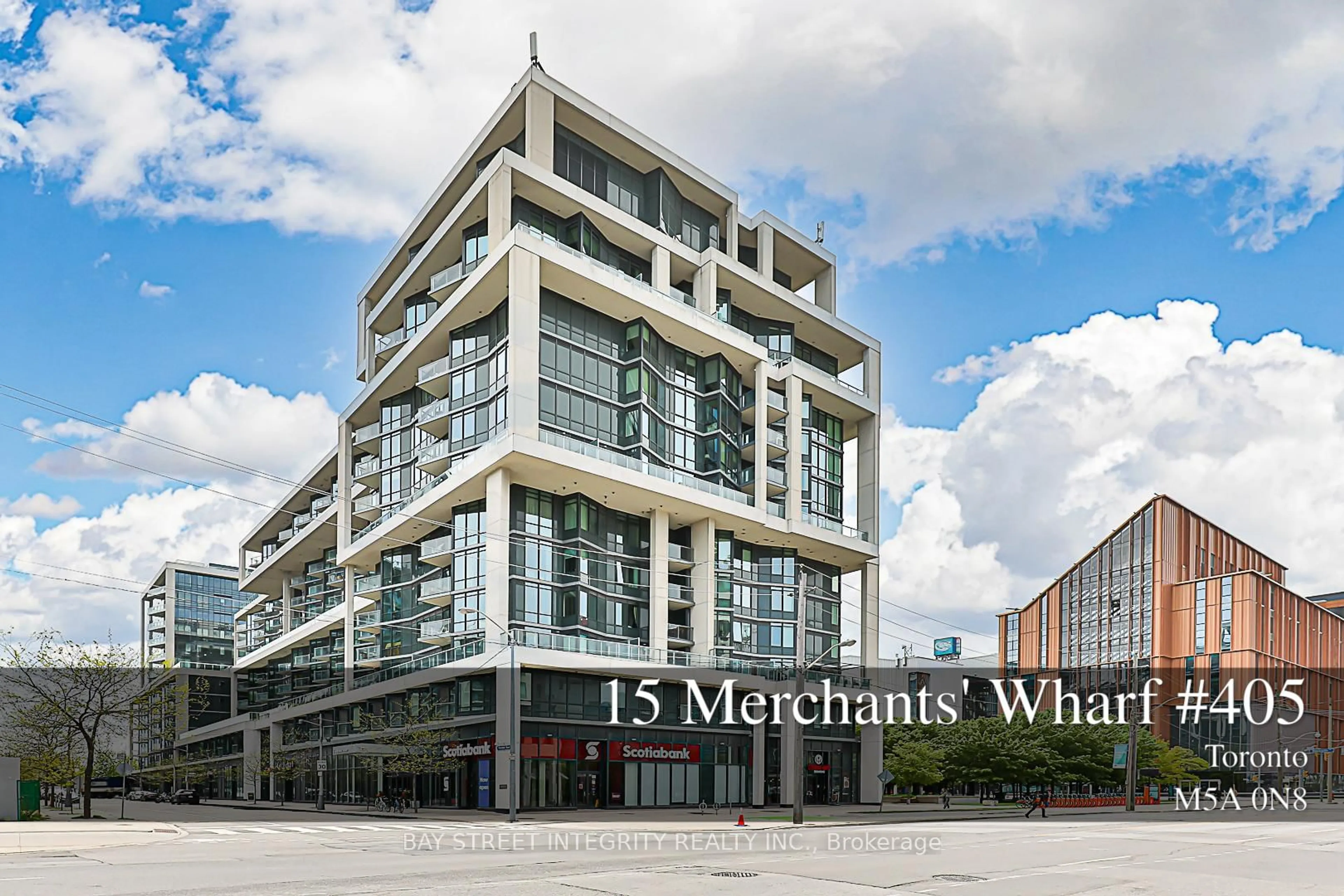 A pic from outside/outdoor area/front of a property/back of a property/a pic from drone, unknown for 15 Merchants' Wharf N/A #405, Toronto Ontario M5A 0N8