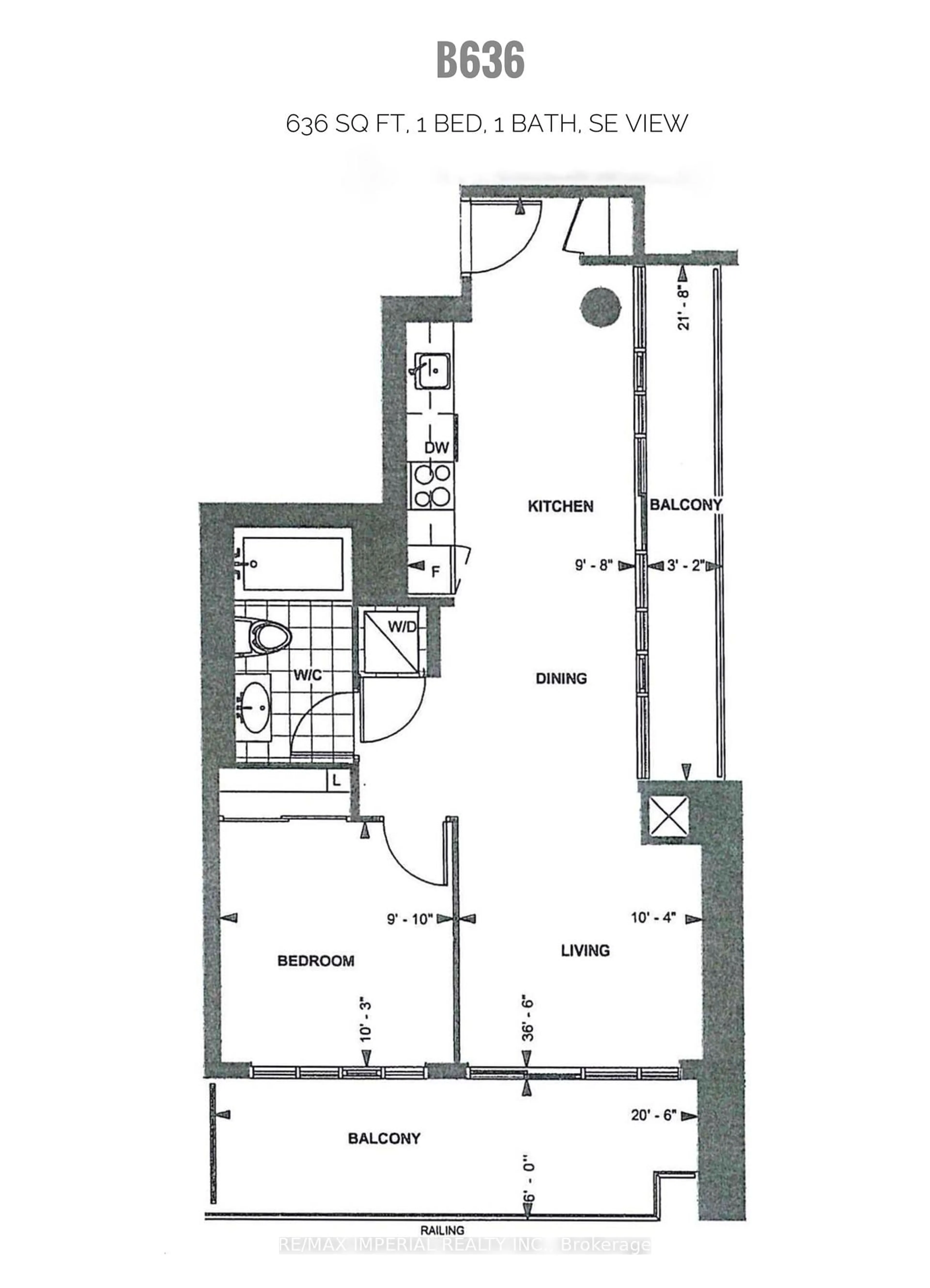 Floor plan for 330 Richmond St #1715, Toronto Ontario M5V 1X2