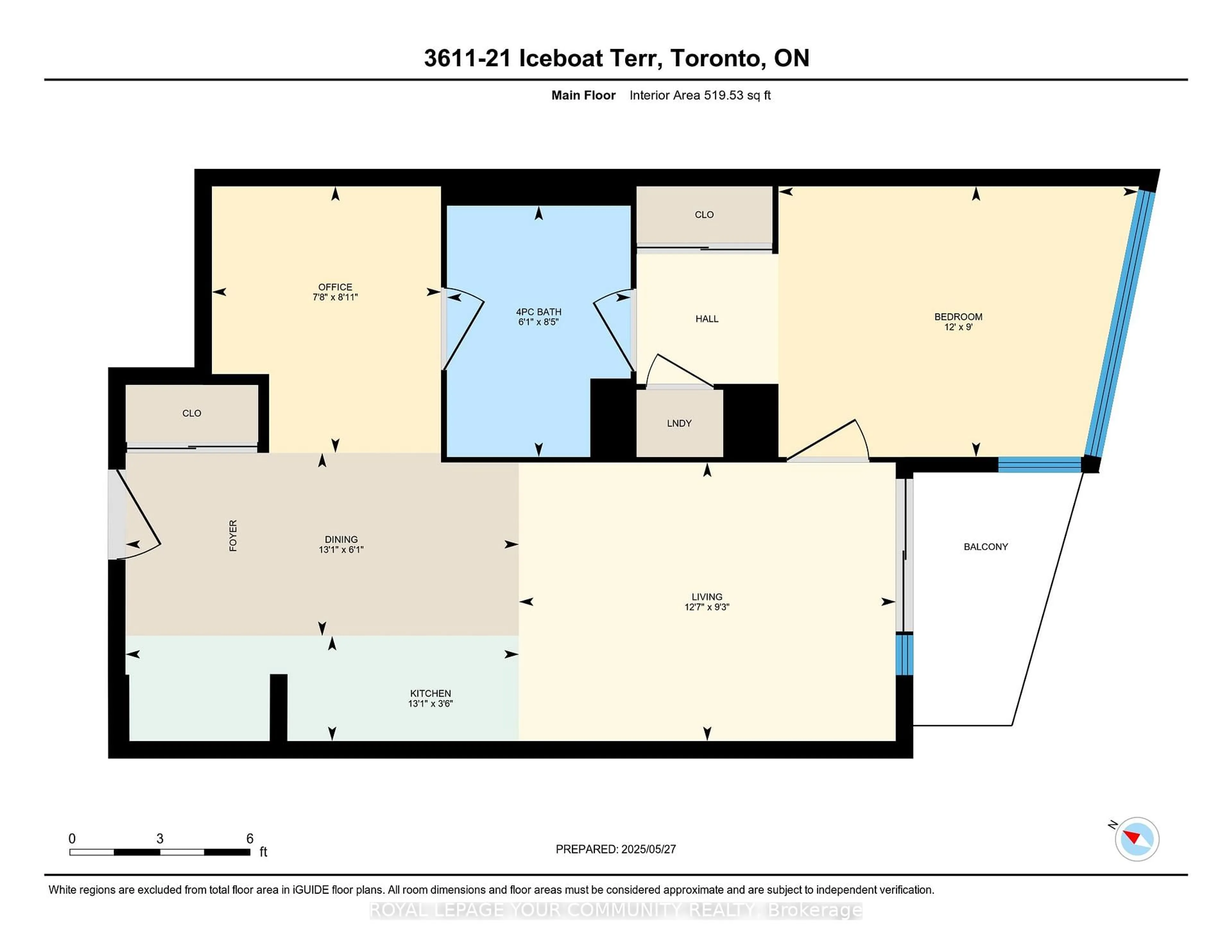 Floor plan for 21 Iceboat Terr #3611, Toronto Ontario M5V 4A5