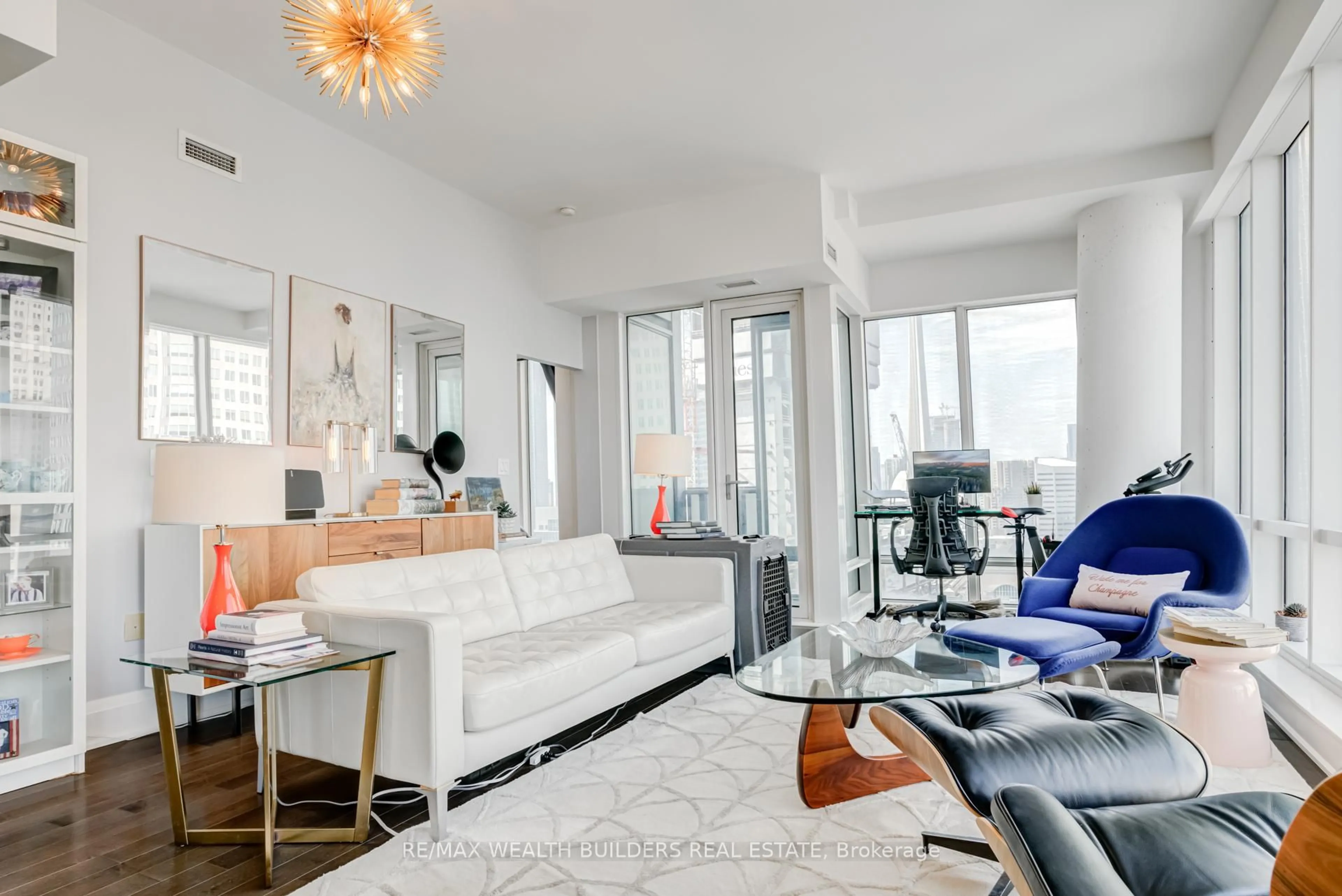 Living room with furniture, unknown for 8 The Esplanade N/A #2105, Toronto Ontario M5E 0A6