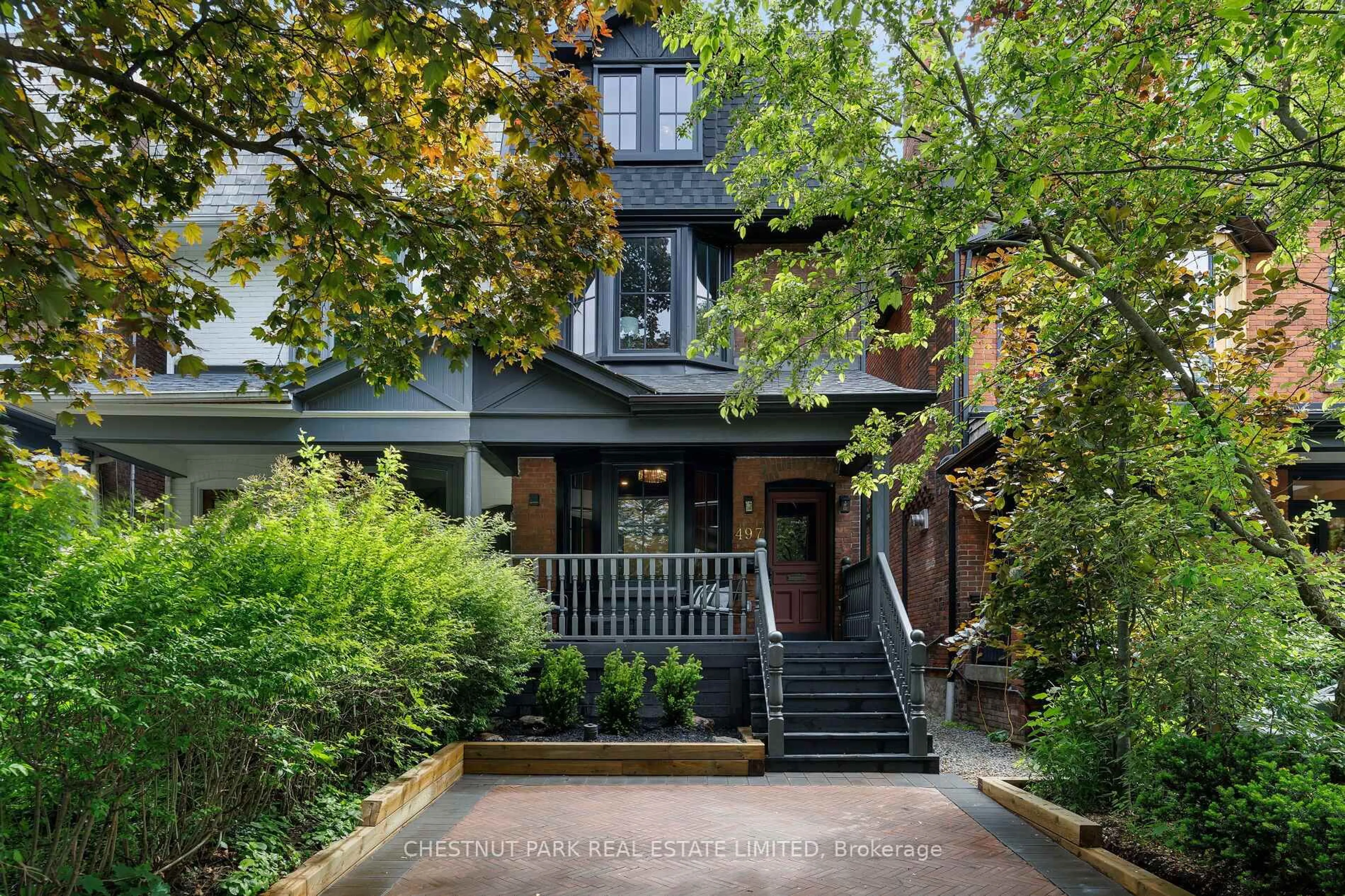 Home with brick exterior material, street for 497 Brunswick Ave, Toronto Ontario M5R 2Z6