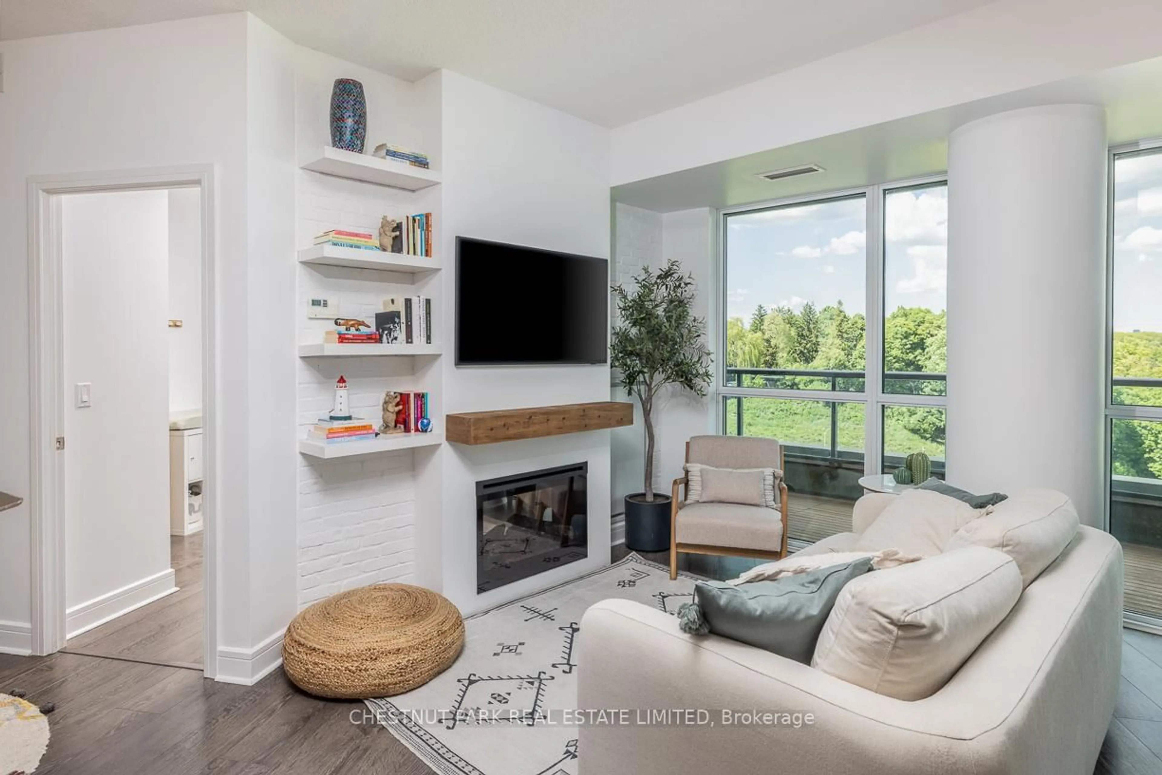 Living room with furniture, unknown for 35 Brian Peck Cres #306, Toronto Ontario M4G 0A5