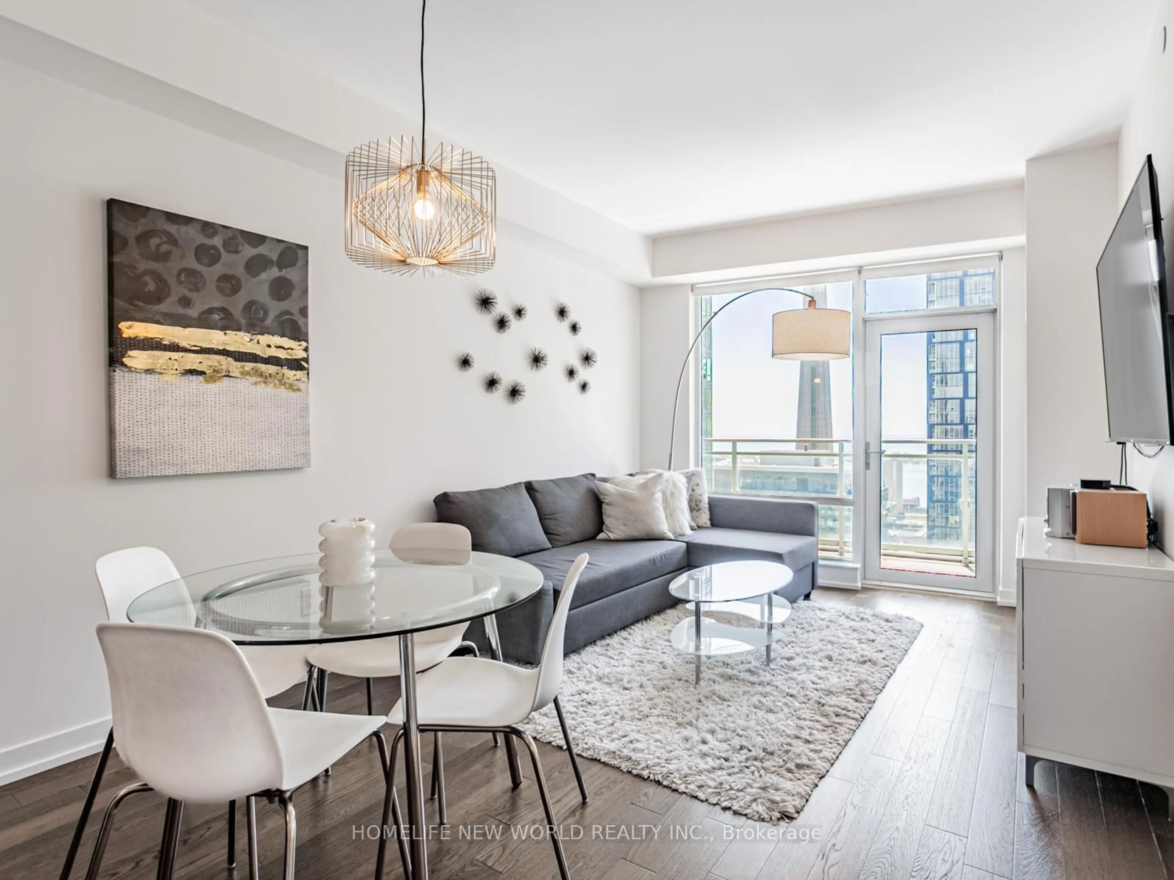 Living room with furniture, unknown for 21 Widmer St #3610, Toronto Ontario M5V 2E8