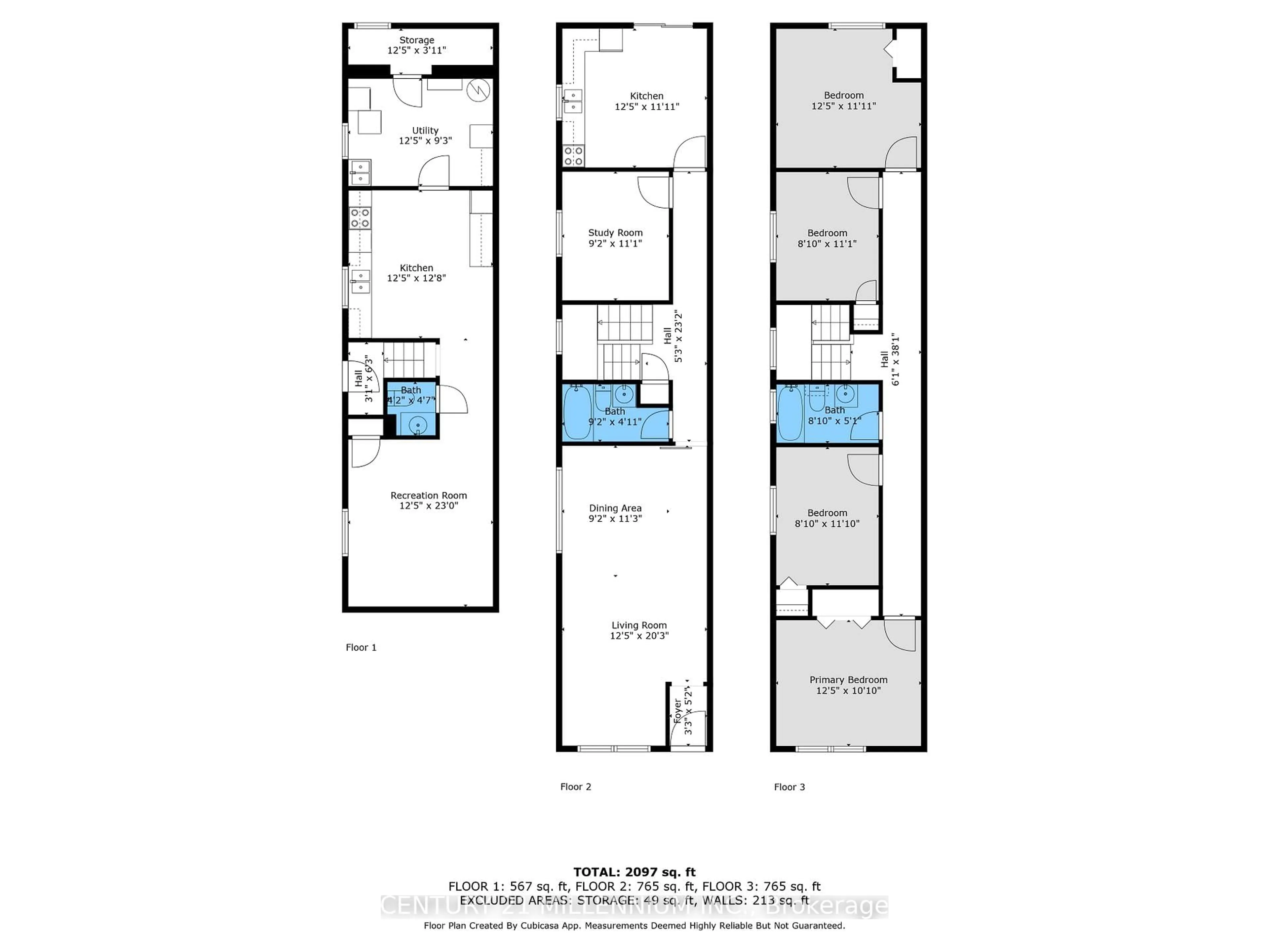 Floor plan for 568 Dufferin St, Toronto Ontario M6K 2A9